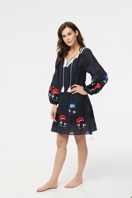 Benaras, Floral Journey Tunic Navy  