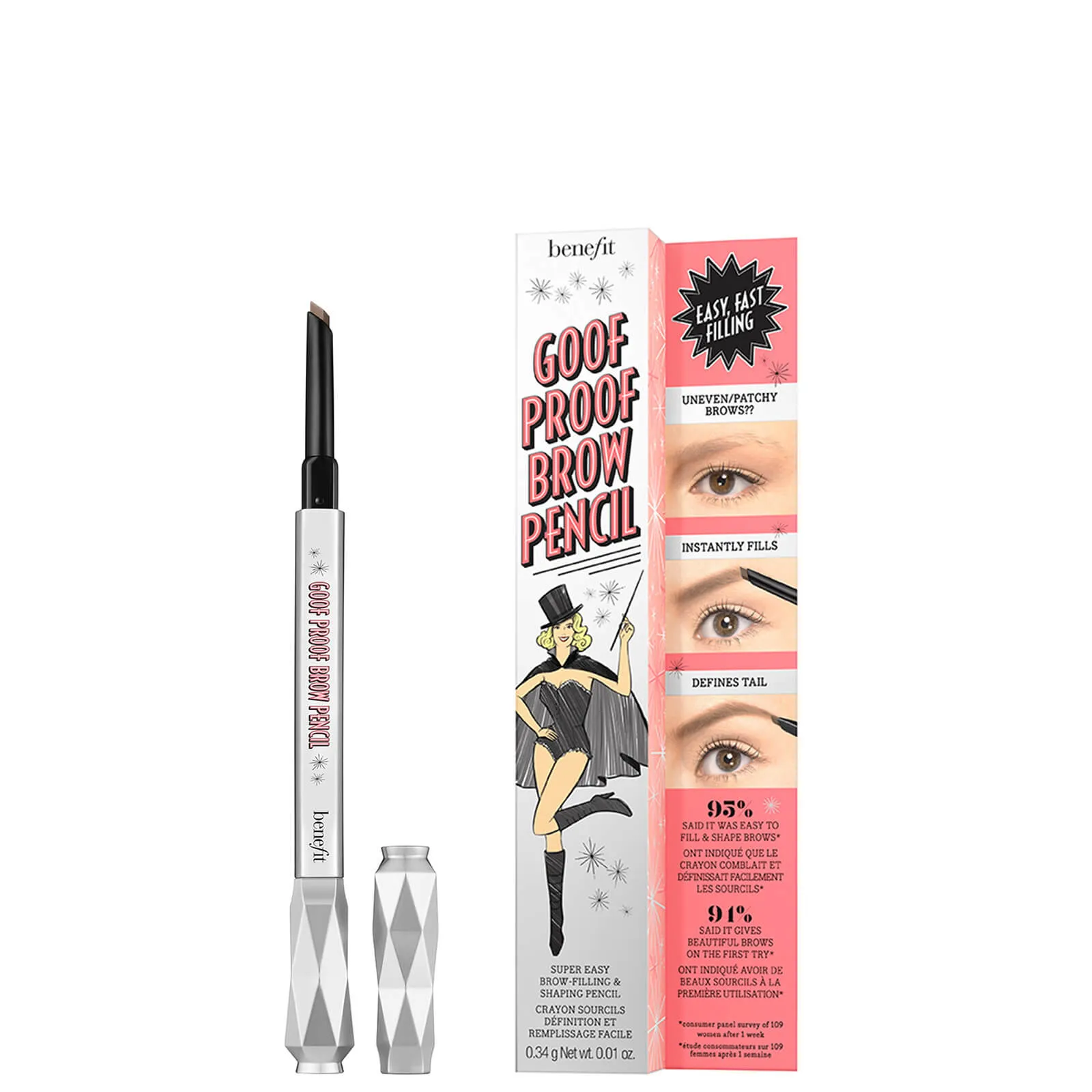benefit Goof Proof Brow Pencil (Various Shades) - 4.5 Medium