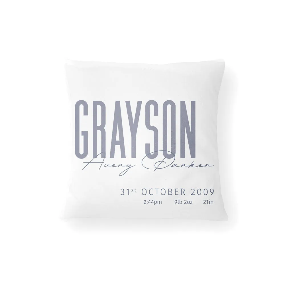 Birth Stat Pillow