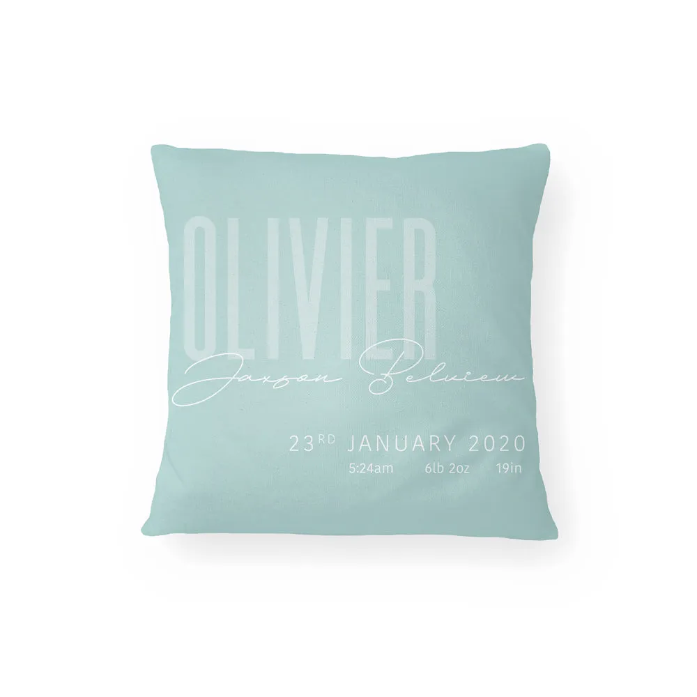 Birth Stat Pillow
