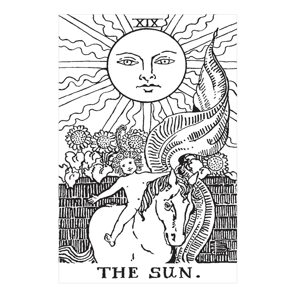 Black & White Rider-Waite Tarot Deck