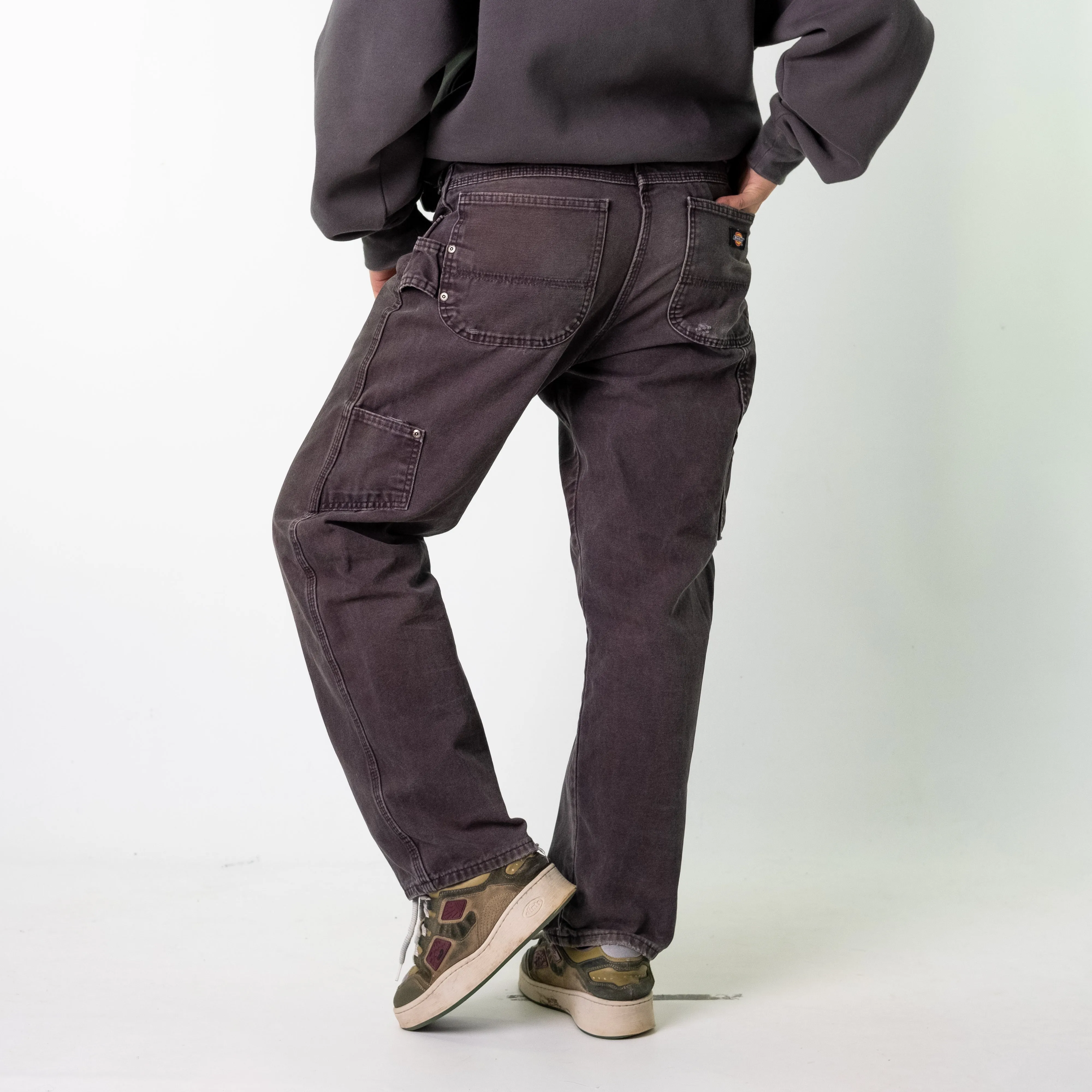 Black 90s Dickies  Cargo Skater Trousers Pants Jeans (34x30)