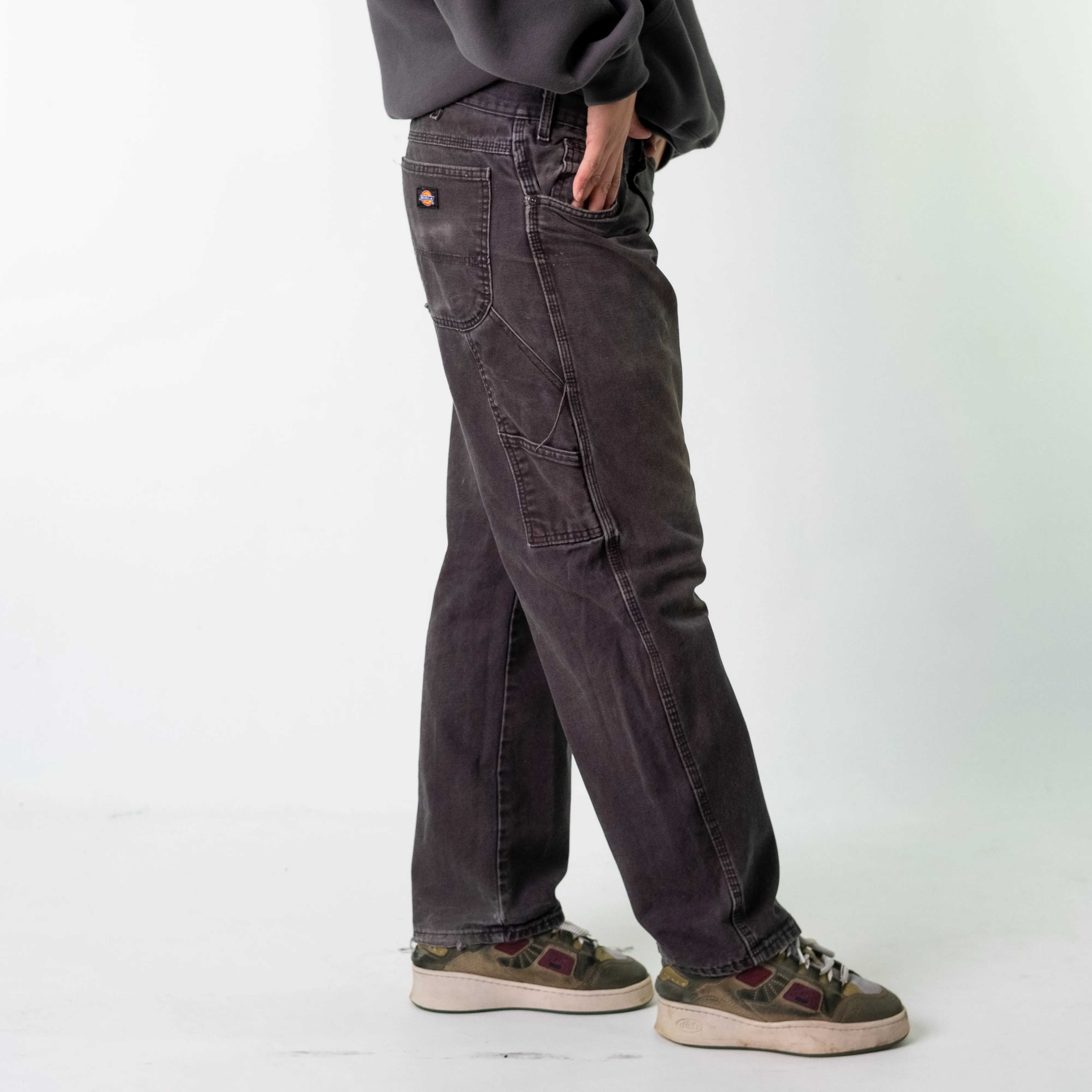 Black 90s Dickies  Cargo Skater Trousers Pants Jeans (34x30)