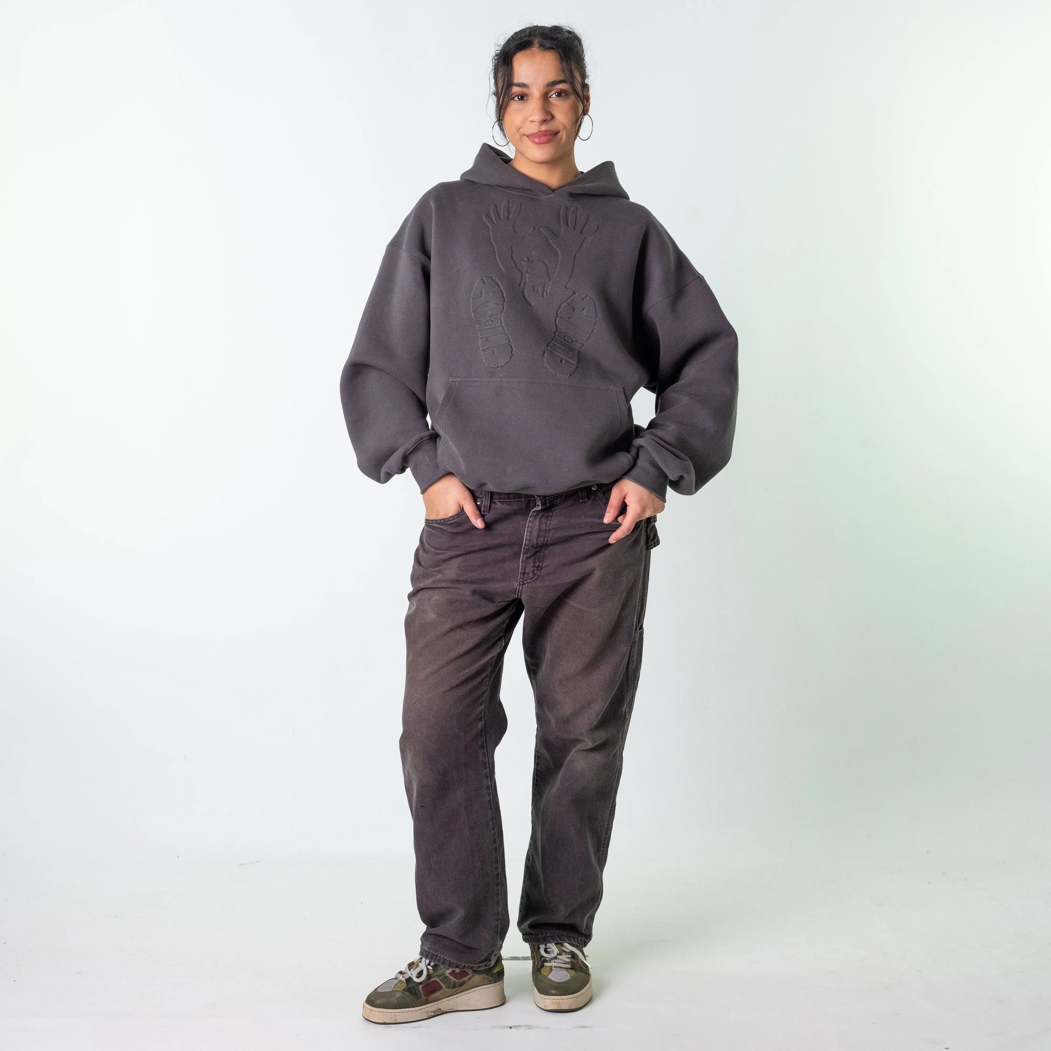 Black 90s Dickies  Cargo Skater Trousers Pants Jeans (34x30)