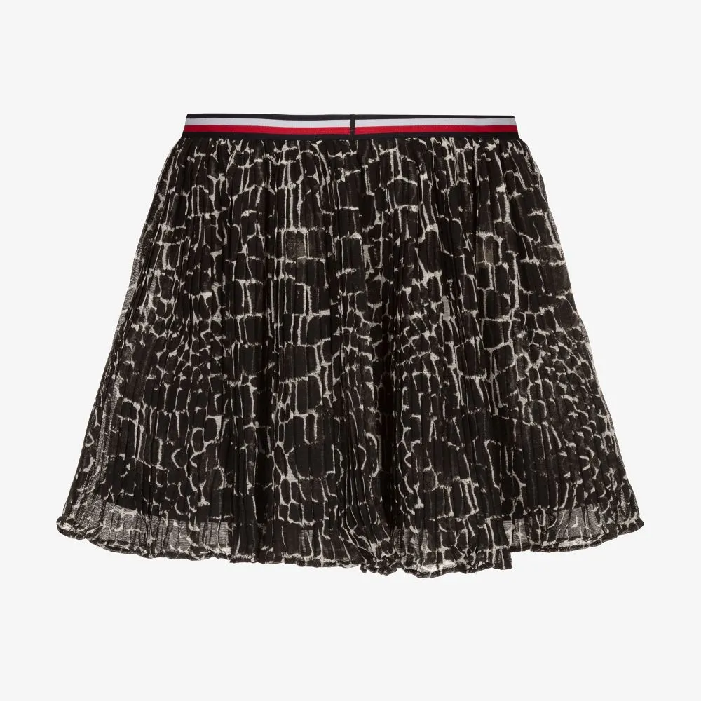 Black Animal Print Skirt