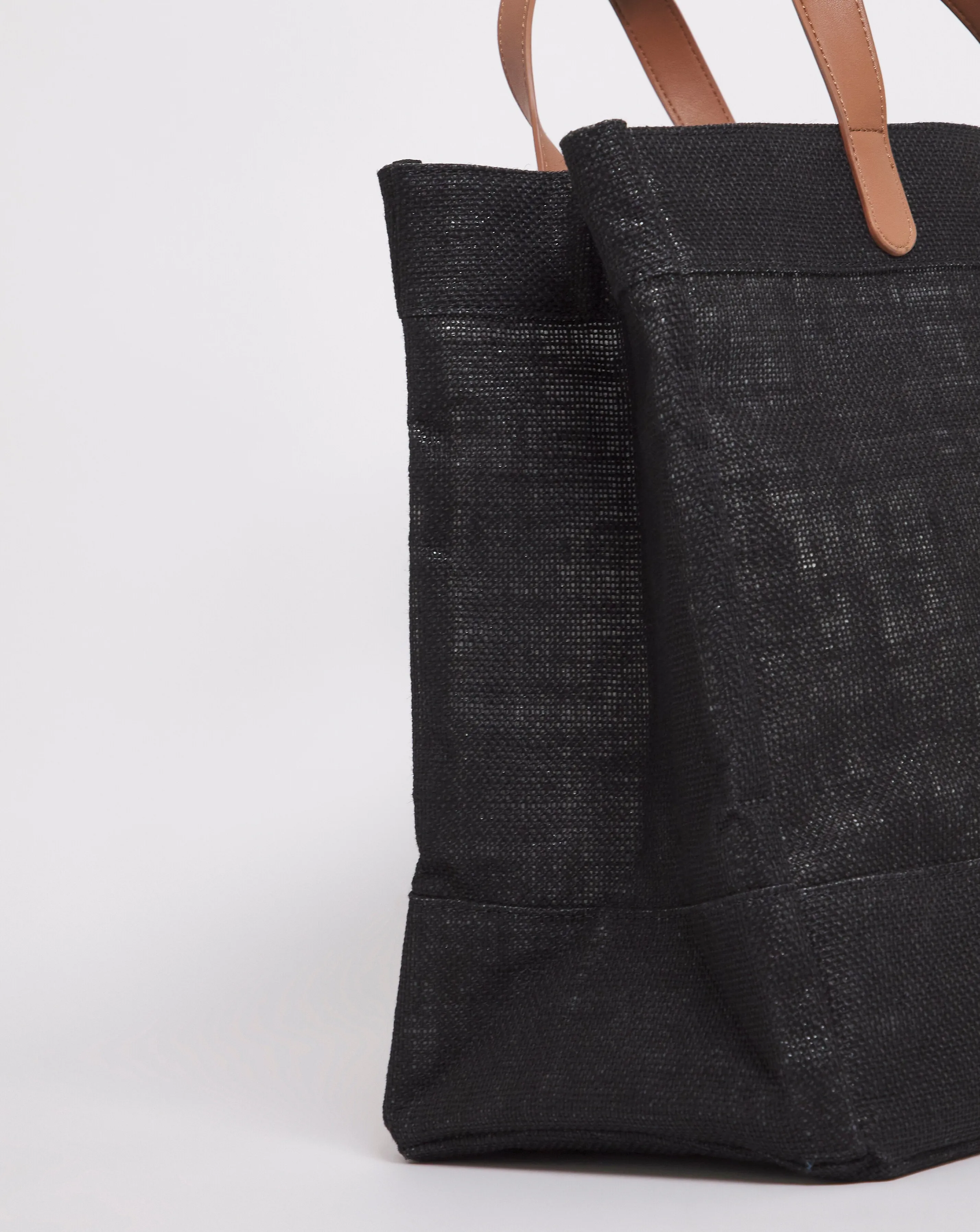 Black Canvas Structured Tote Bag | Simply Be