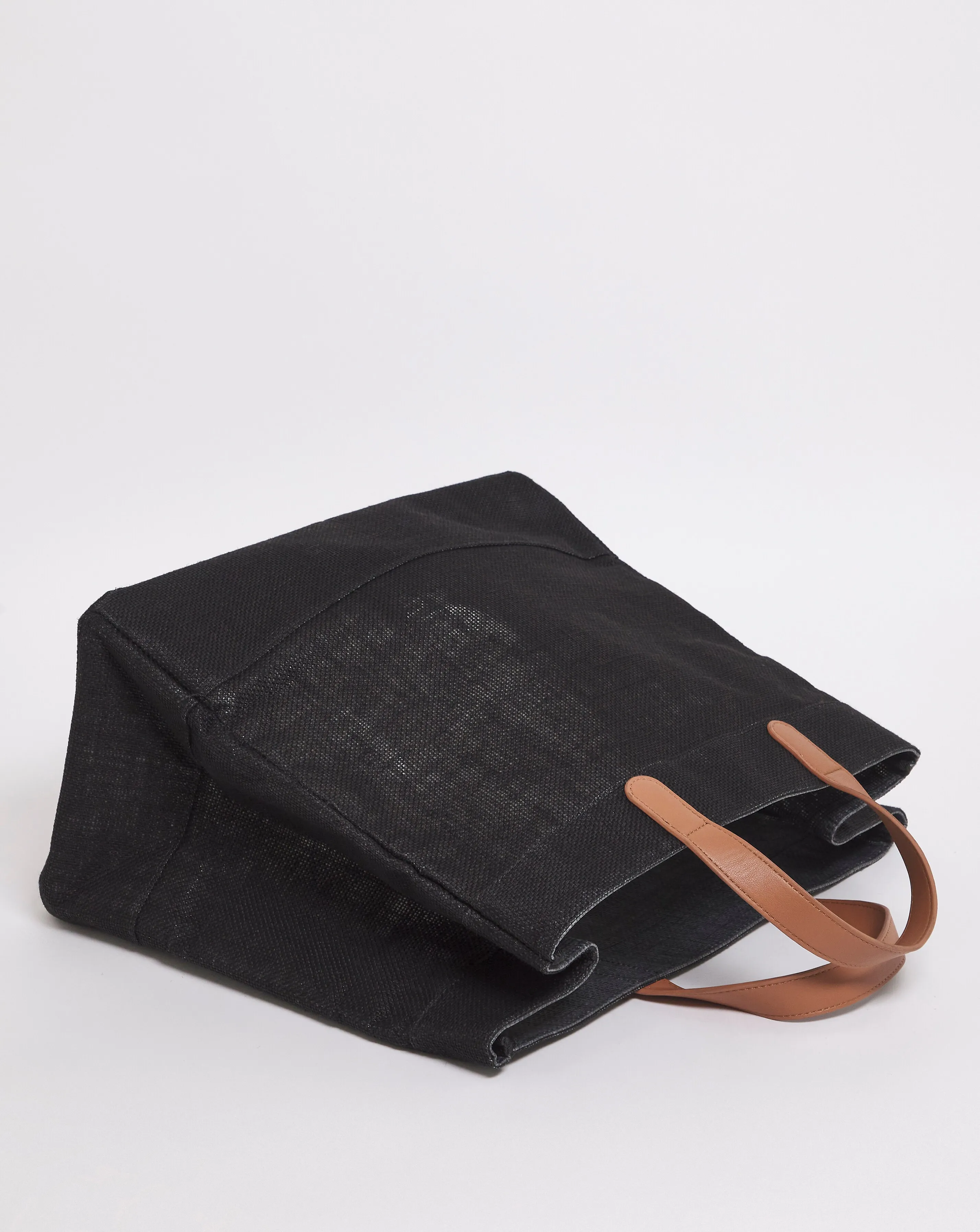 Black Canvas Structured Tote Bag | Simply Be