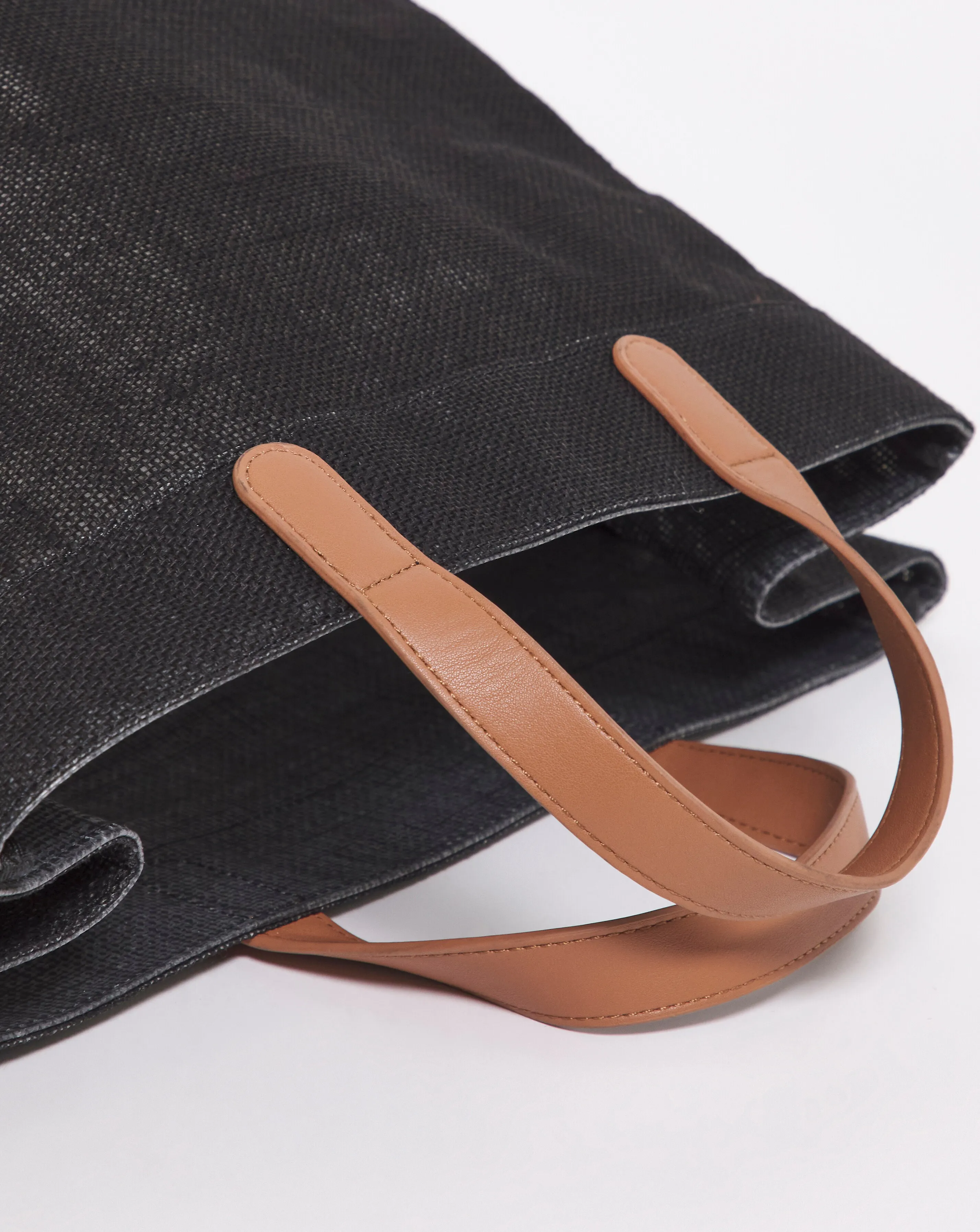 Black Canvas Structured Tote Bag | Simply Be