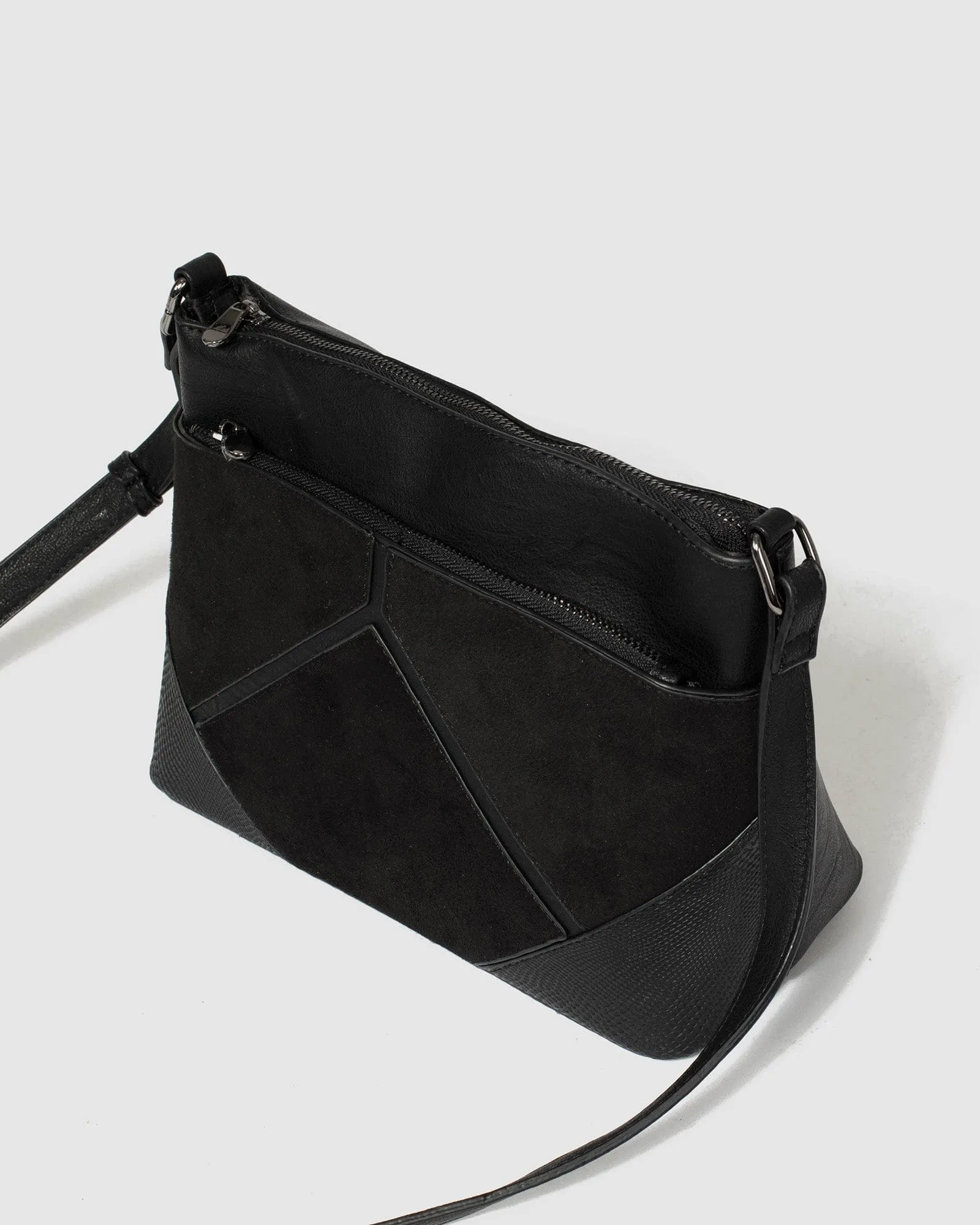 Black Shalise Geo Crossbody Bag