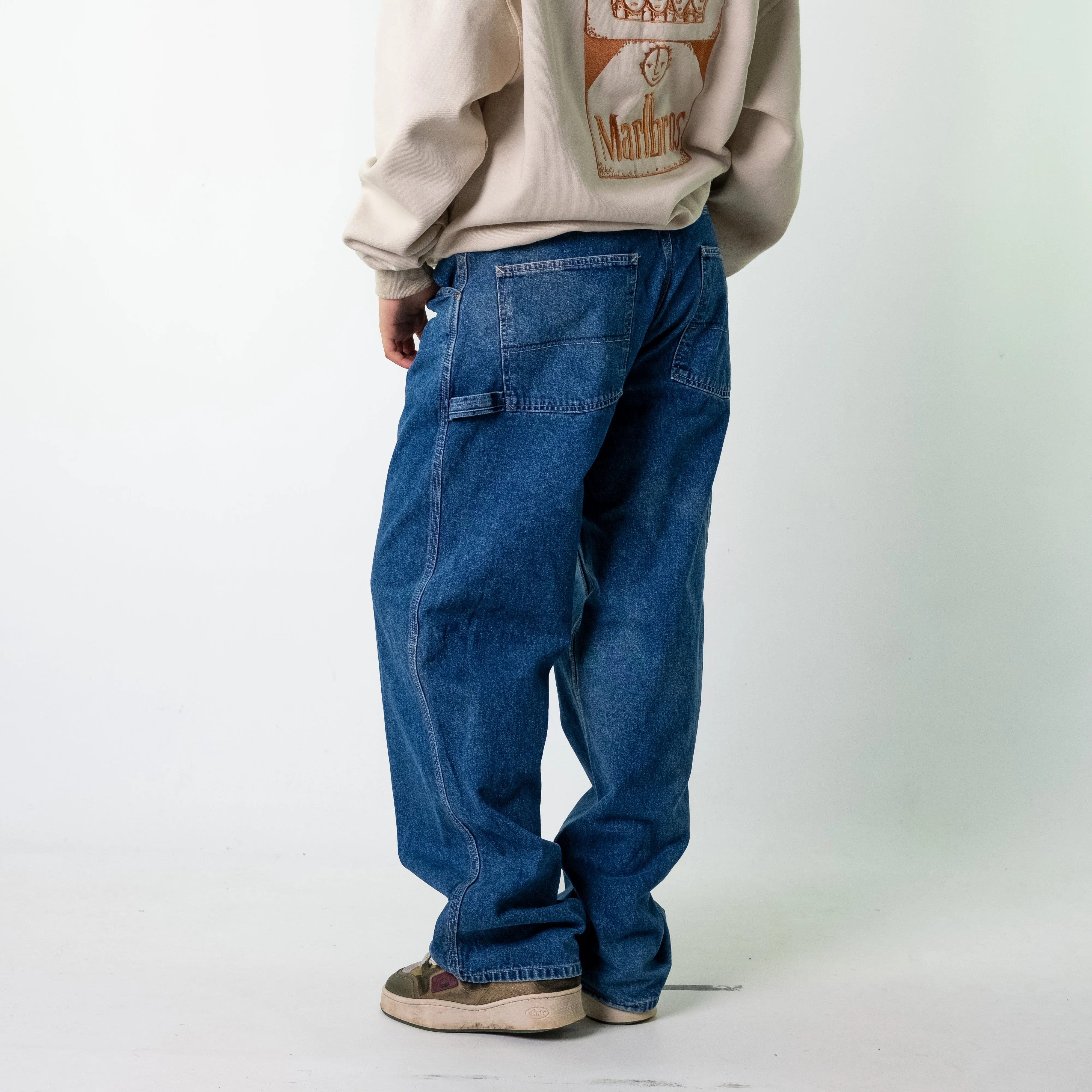 Blue Denim 90s Baggy Hip Hop Sonoma Jeans Cargo Skater Trousers Pants Jeans (34x34)