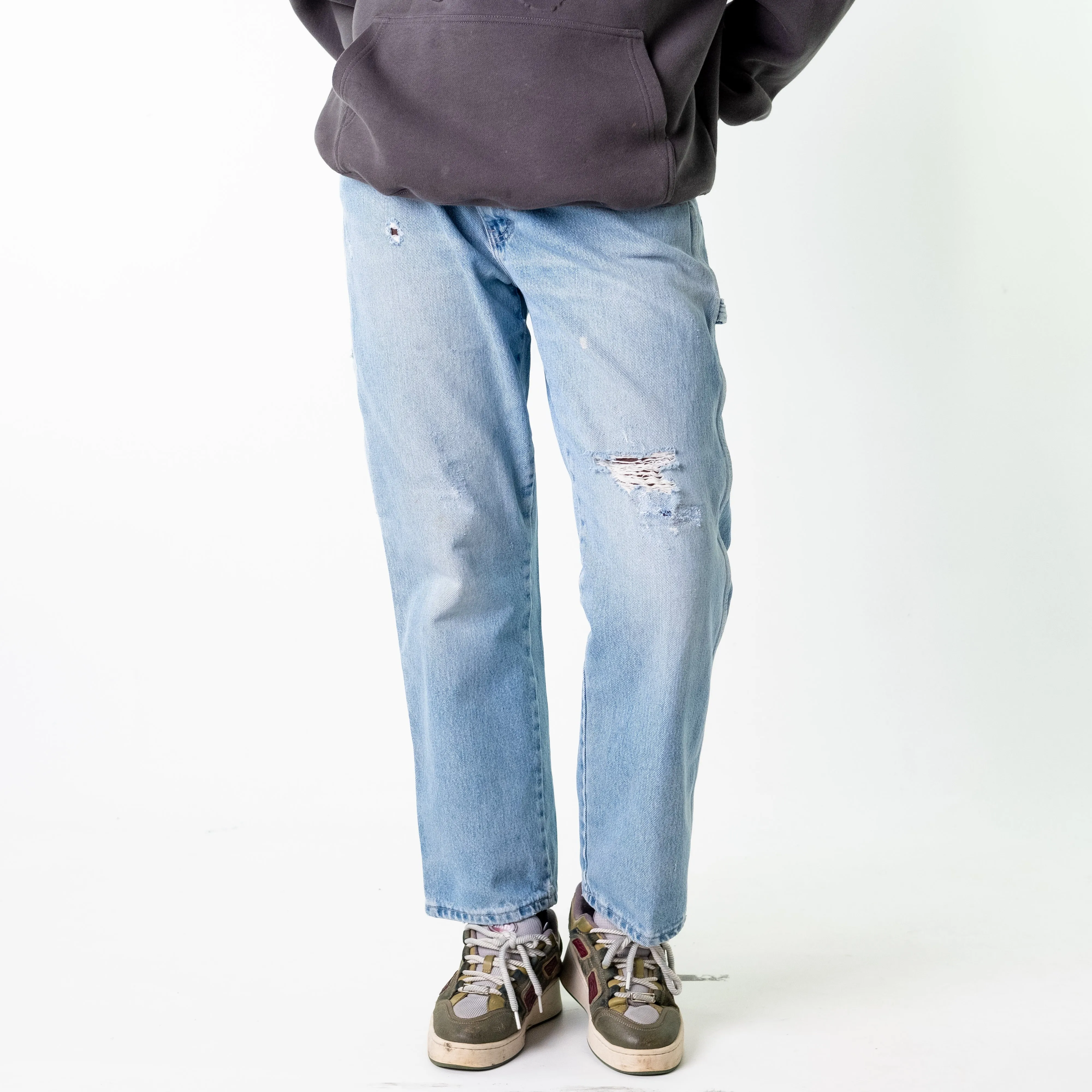 Blue Denim 90s Dickies  Cargo Skater Trousers Pants Jeans (34x30)