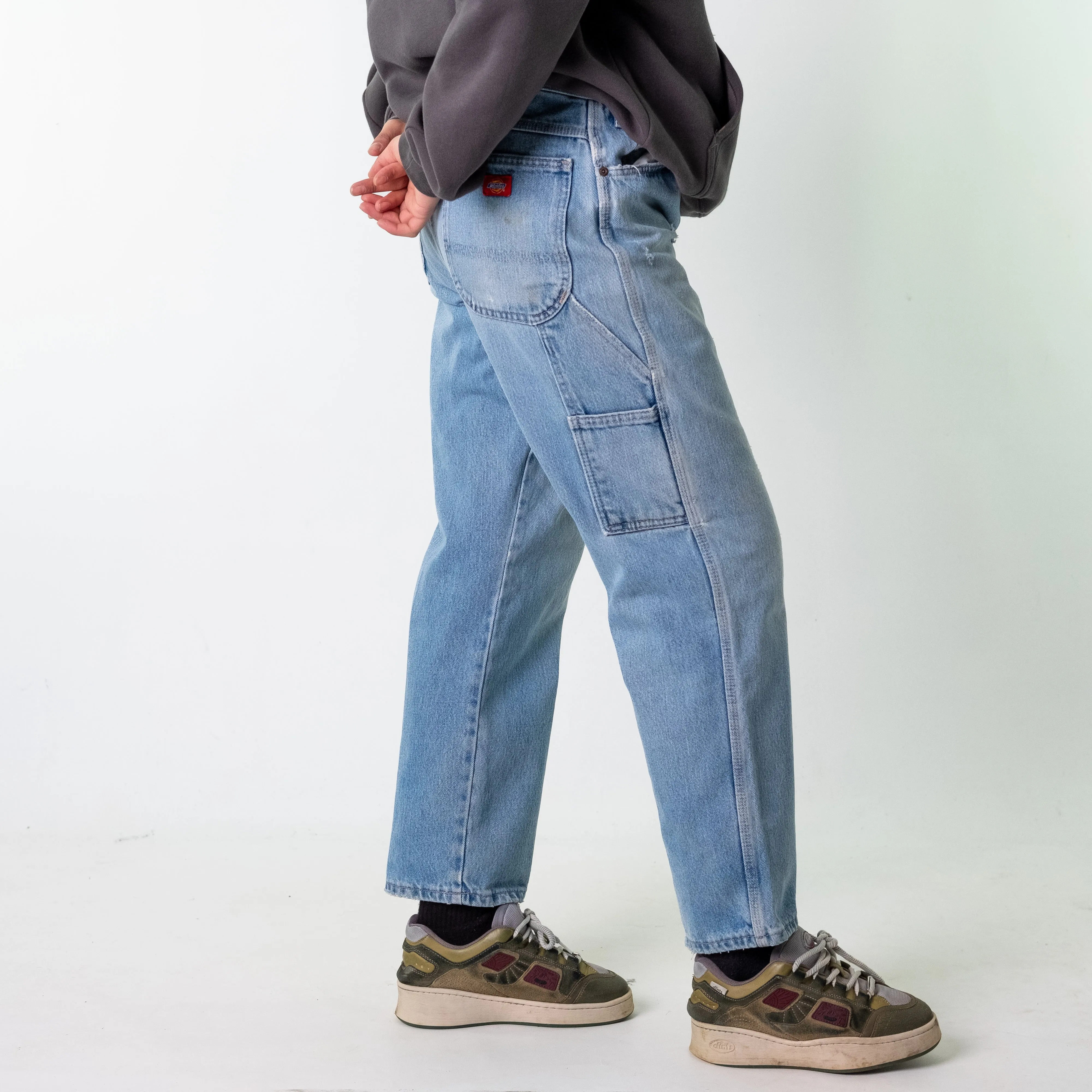 Blue Denim 90s Dickies  Cargo Skater Trousers Pants Jeans (34x30)