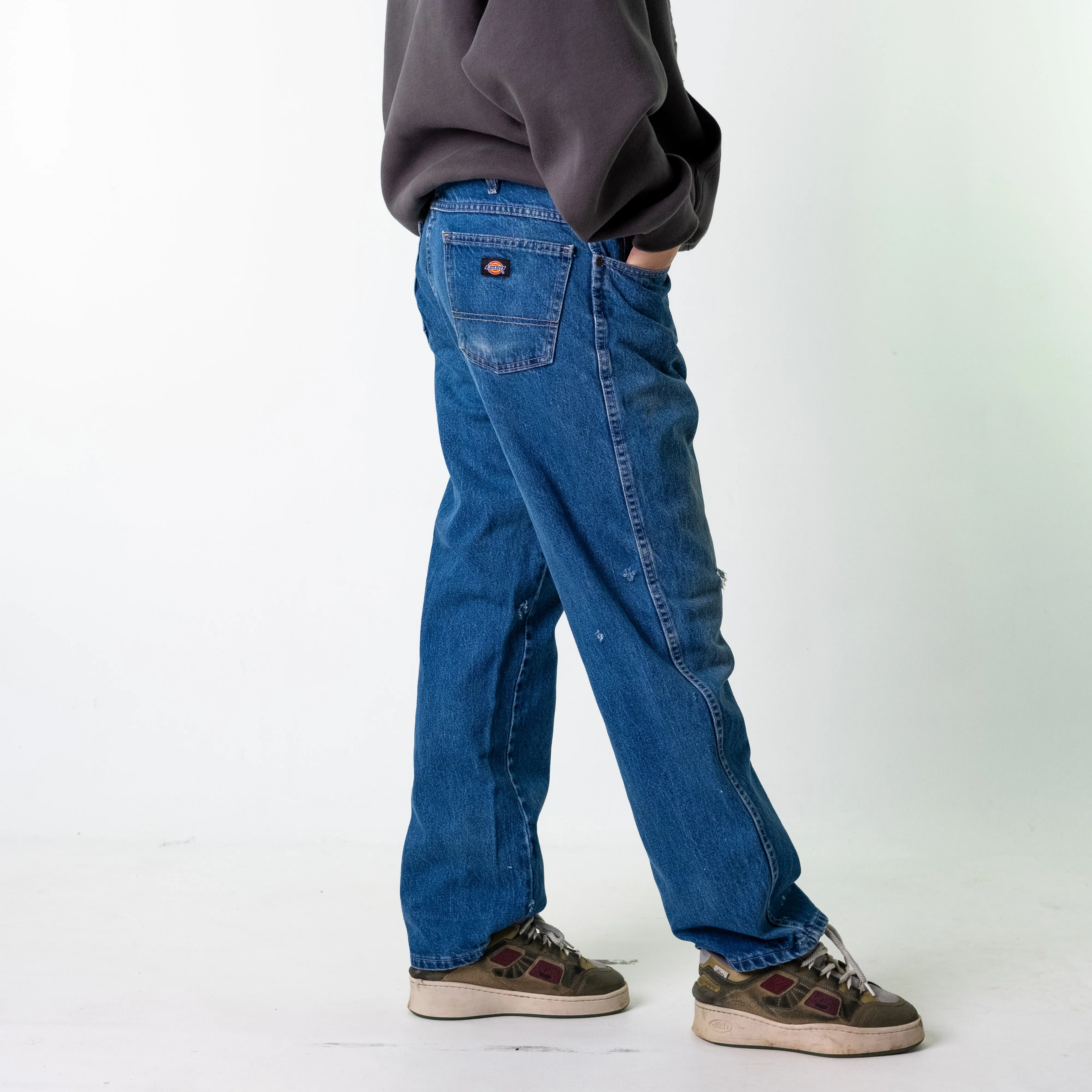 Blue Denim 90s Dickies  Cargo Skater Trousers Pants Jeans (36x30)