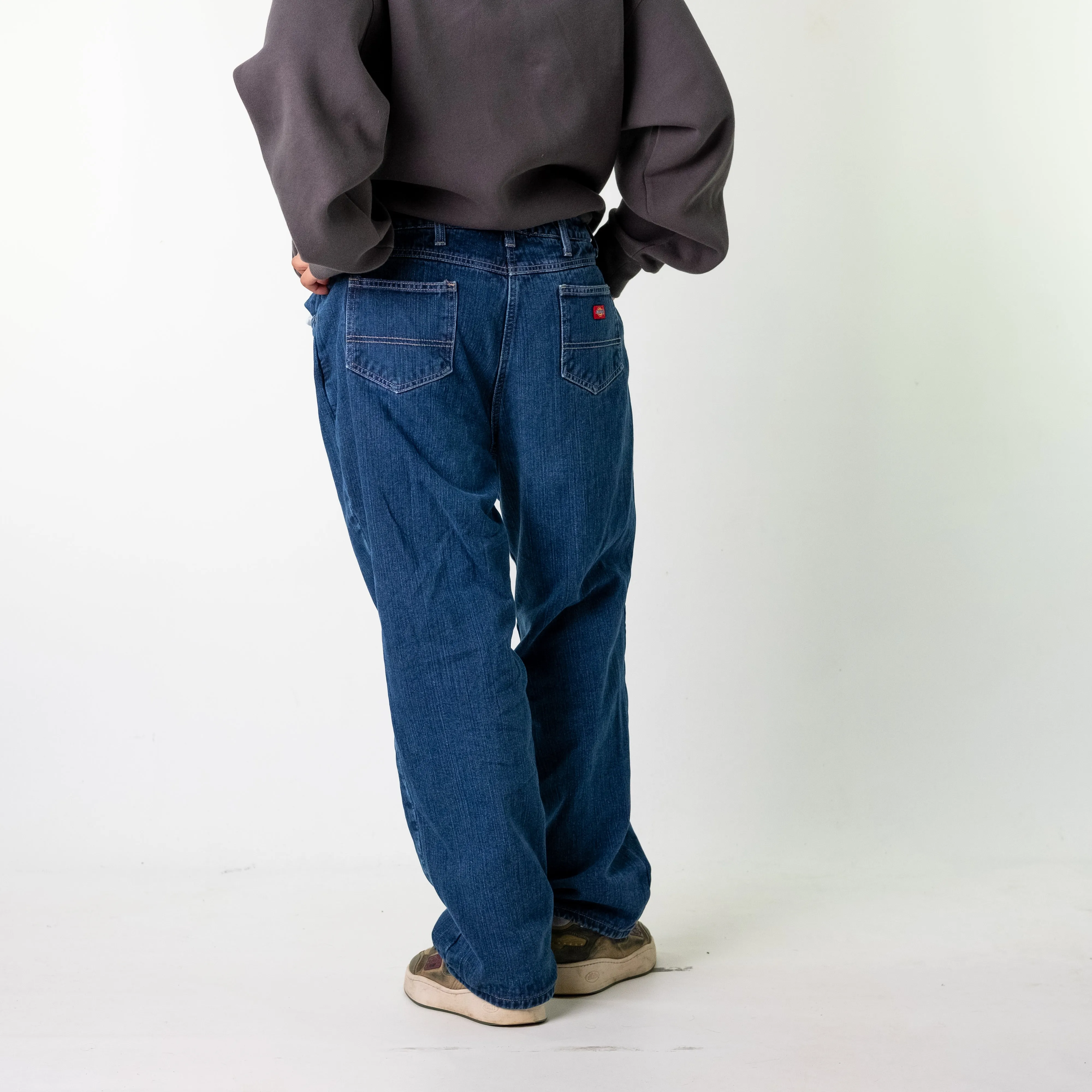 Blue Denim 90s Dickies  Cargo Skater Trousers Pants Jeans (36x31)