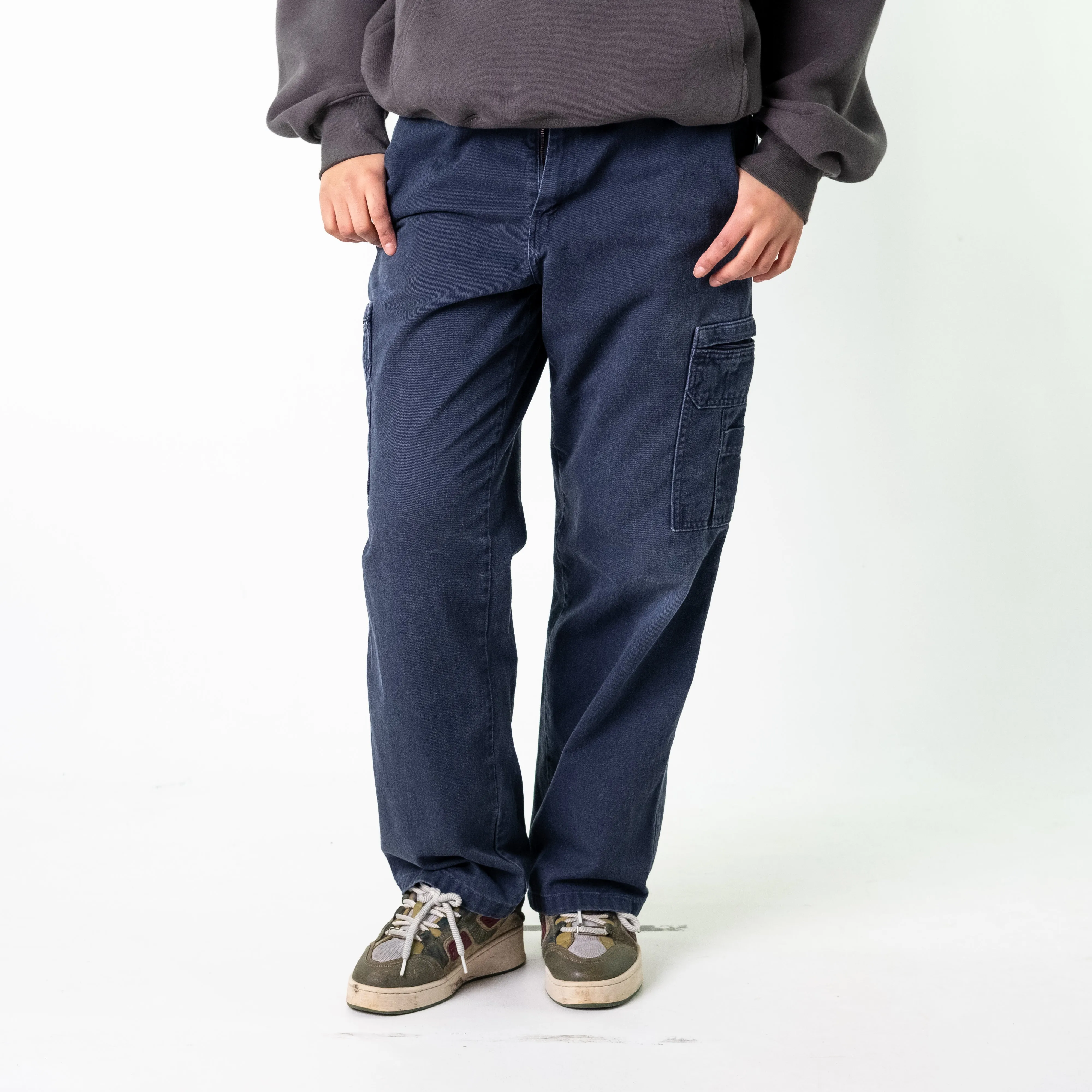 Blue Denim 90s Dickies Cargos Cargo Skater Trousers Pants Jeans (32x32)