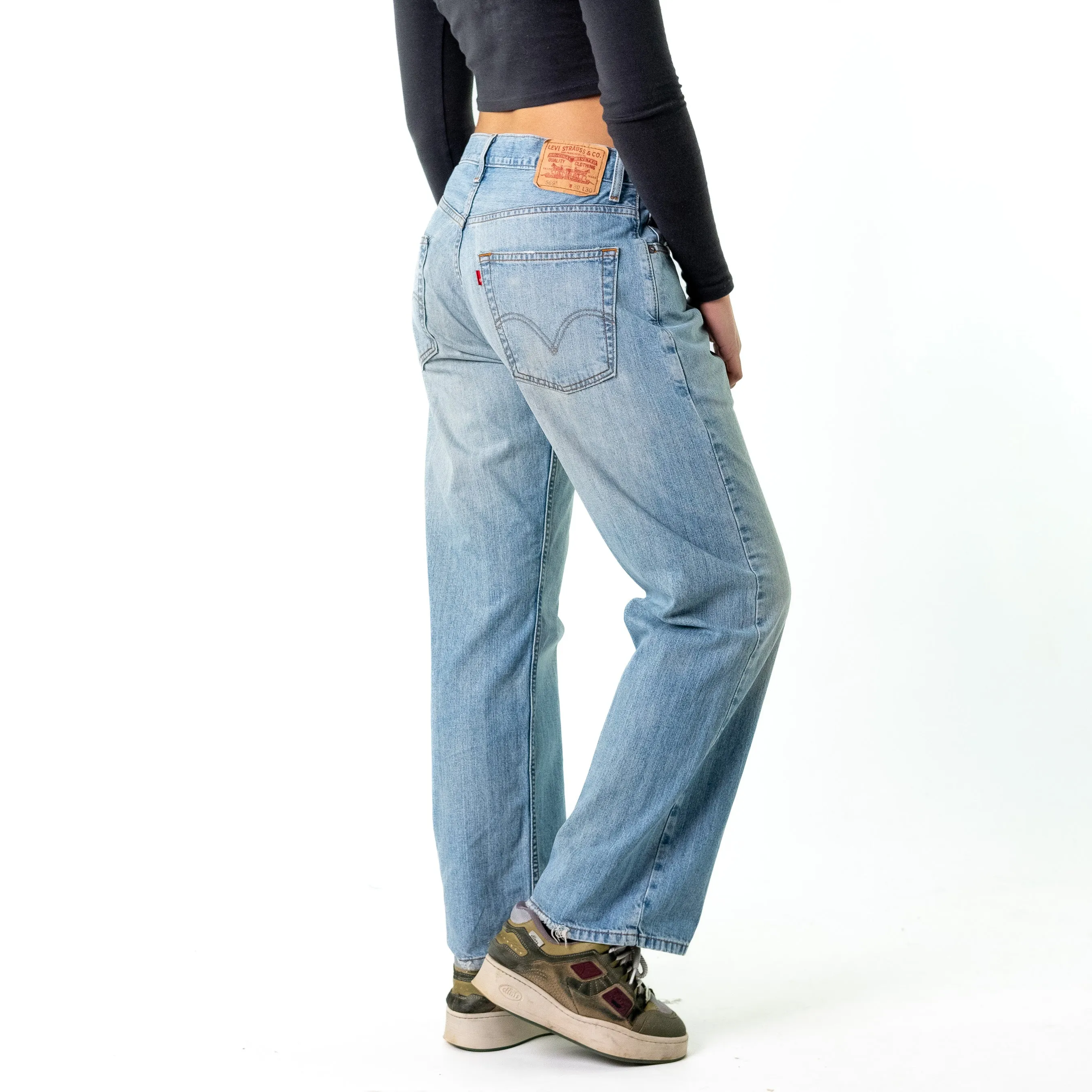 Blue Denim 90s Levi's 569 Cargo Skater Trousers Pants Jeans (30x30)