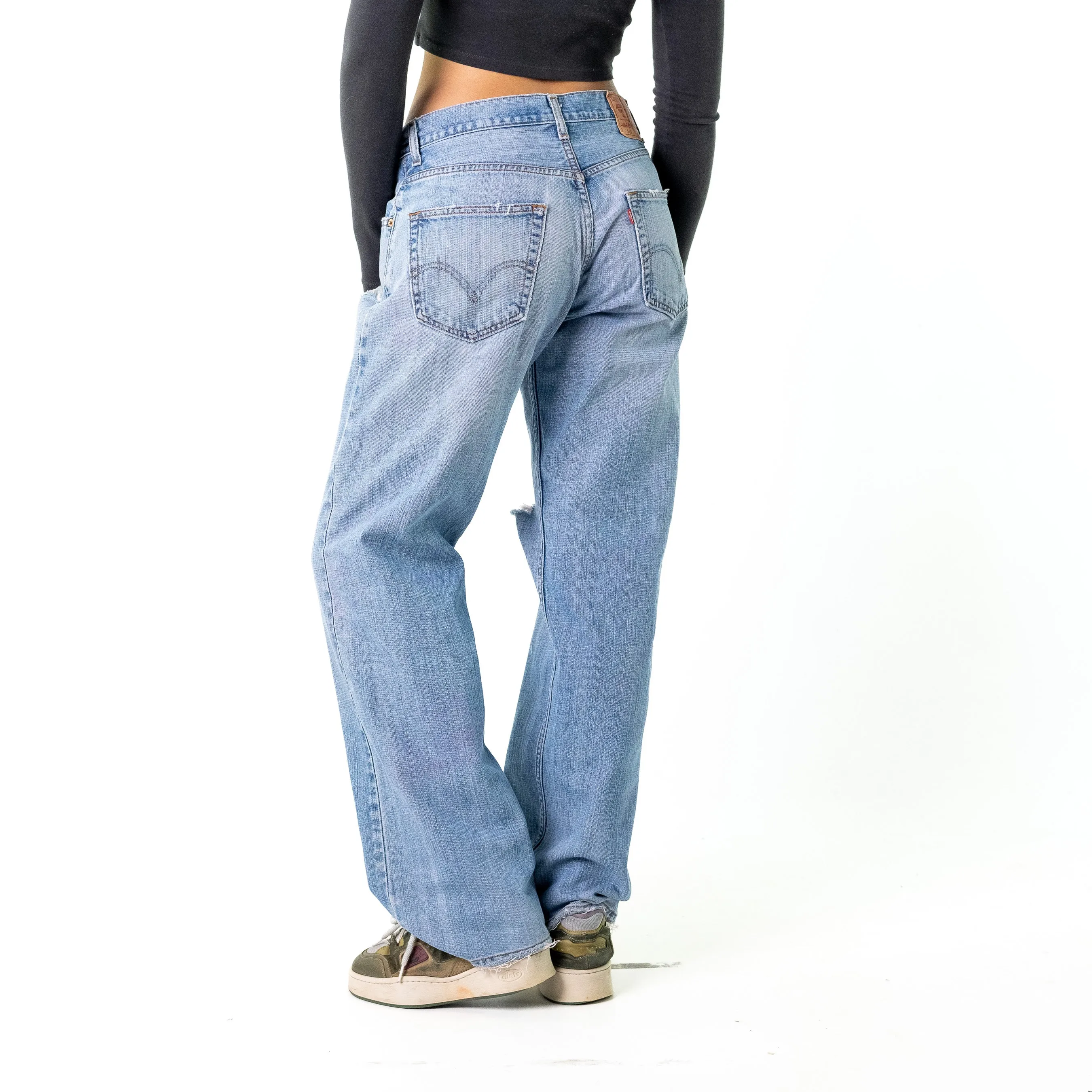 Blue Denim 90s Levi's 569 Cargo Skater Trousers Pants Jeans (30x34)