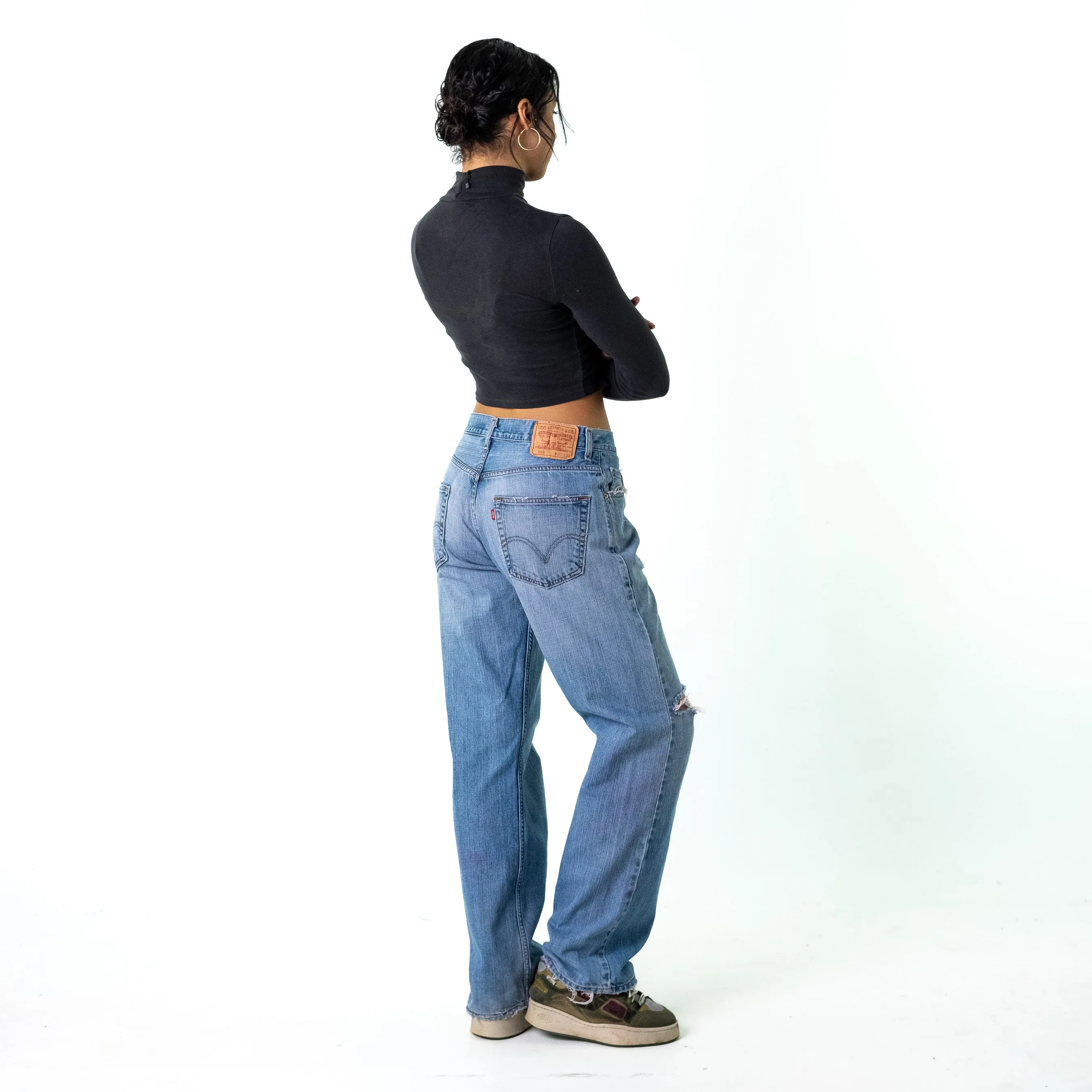 Blue Denim 90s Levi's 569 Cargo Skater Trousers Pants Jeans (30x34)