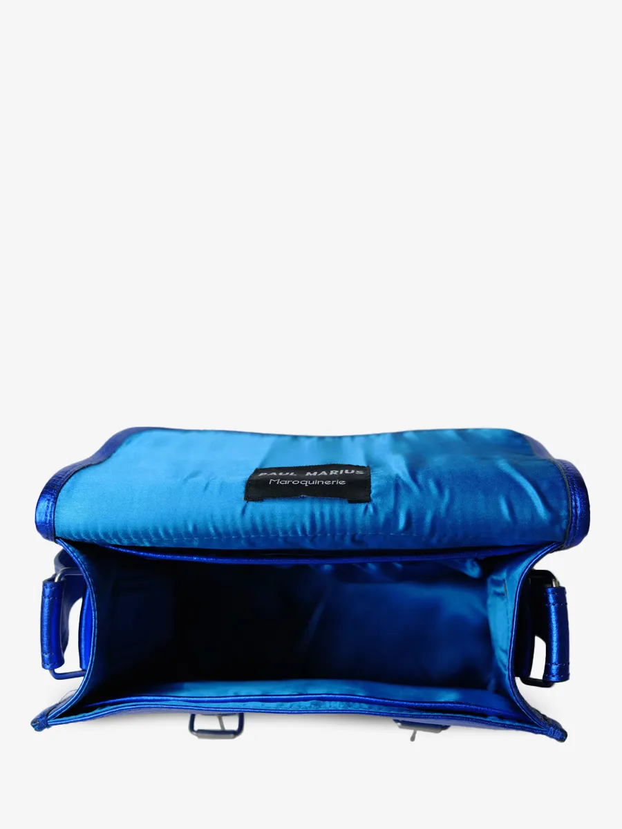 Blue Leather Cross-body Bag for Women - LaSacoche S Electric Blue | PAUL MARIUS