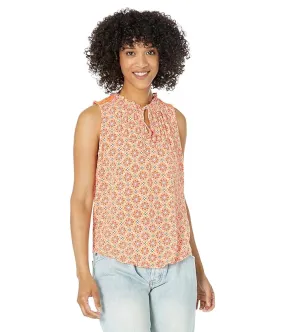 Bobeau Crochet Yoke Sleeveless Top Women's