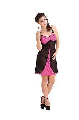 Bold Desire Babydoll Set Pink-Black #531A