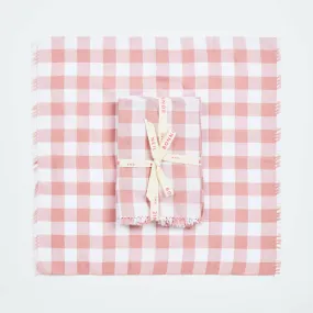 Bonnie & Neil- Gingham Pink Napkins Set/6