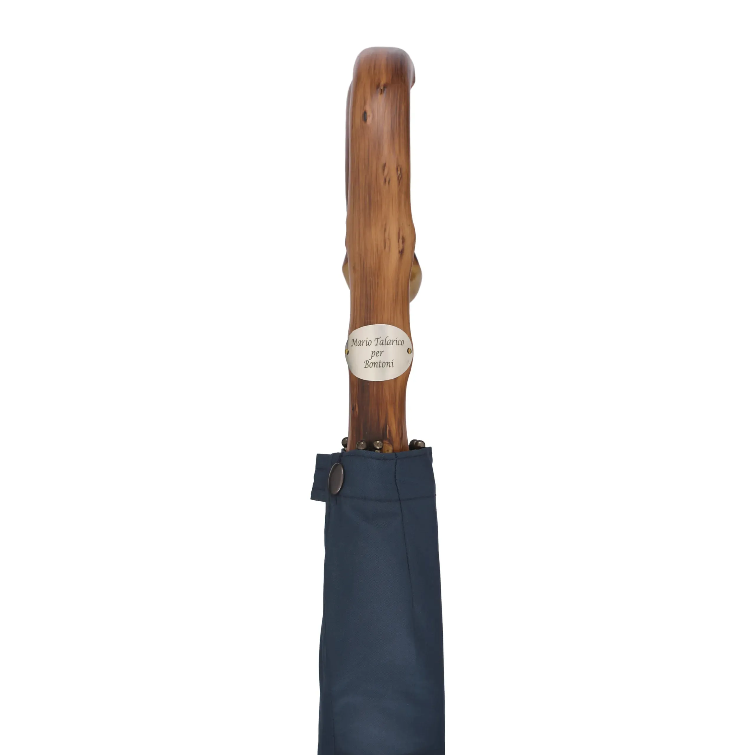  Bontoni Congo Wood-Handle Umbrella in Blue