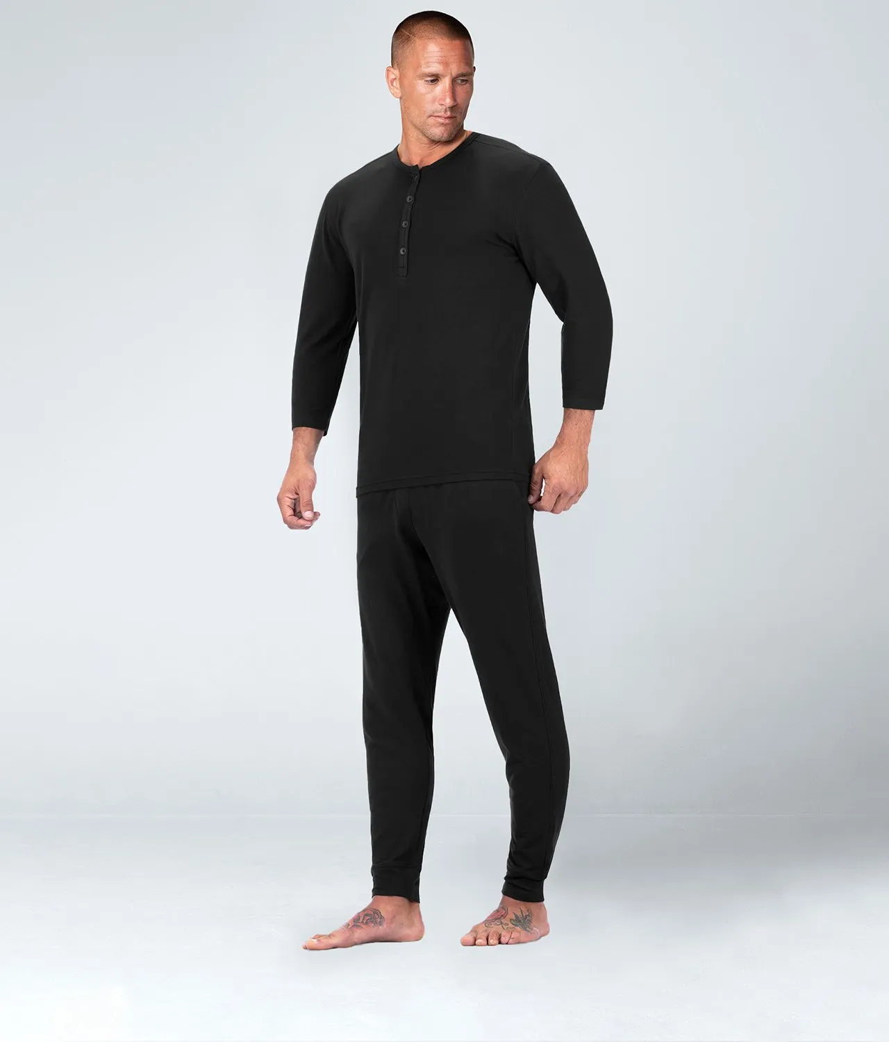 Born Tough Black Bodybuilding Athlete Recovery Sleepwear for Men
