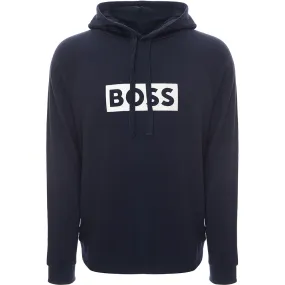 Boss Mens Bodywear Logo Lounge Hoodie In Navy