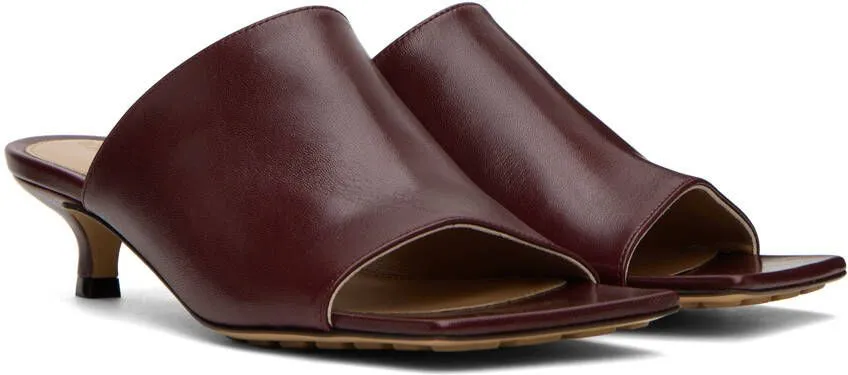 Bottega Veneta Burgundy Stretch Mules