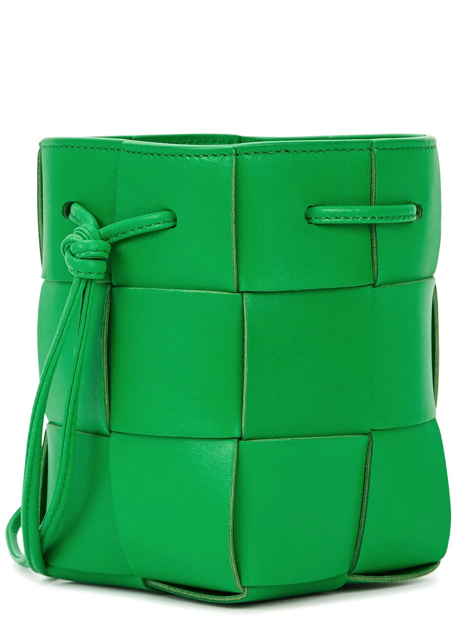 BOTTEGA VENETA Cassette Intrecciato mini leather cross-body bag -                         -                     -               