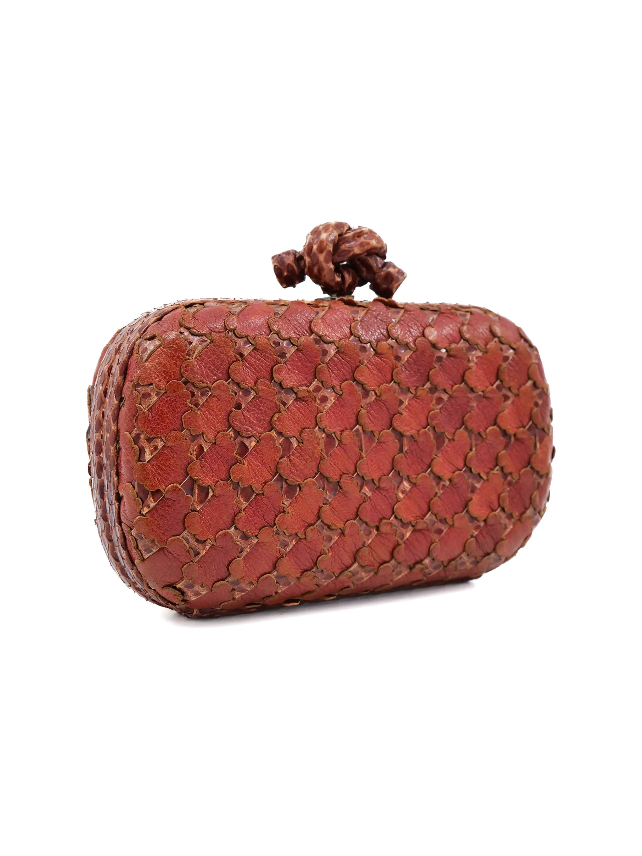 Bottega Veneta Textured Leather Knot Clutch
