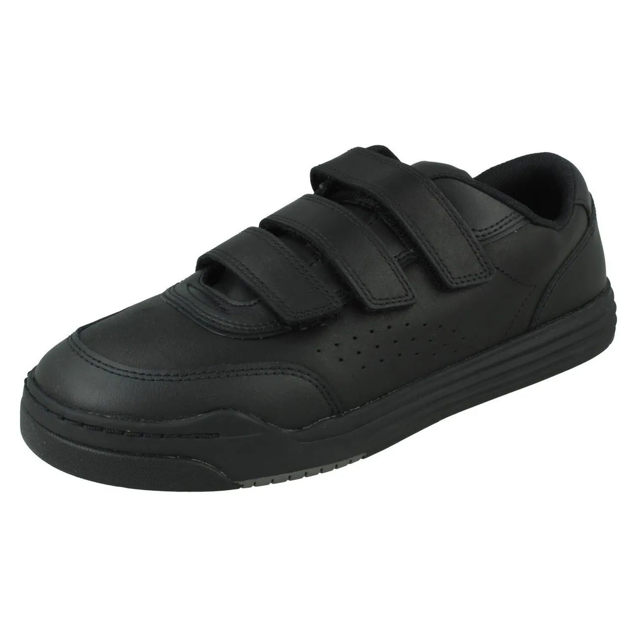Boys Clarks Triple Strap School Shoe - Urban Sky O