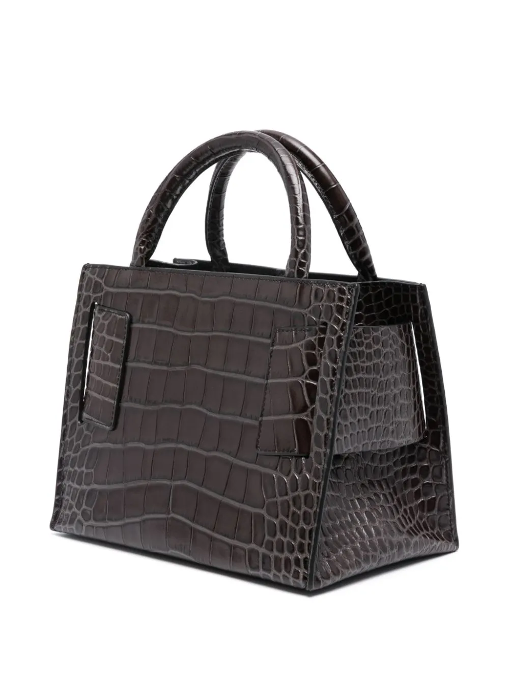 Boyy    Boyy Bobby 23 Croco Embossed Leather Handbag
