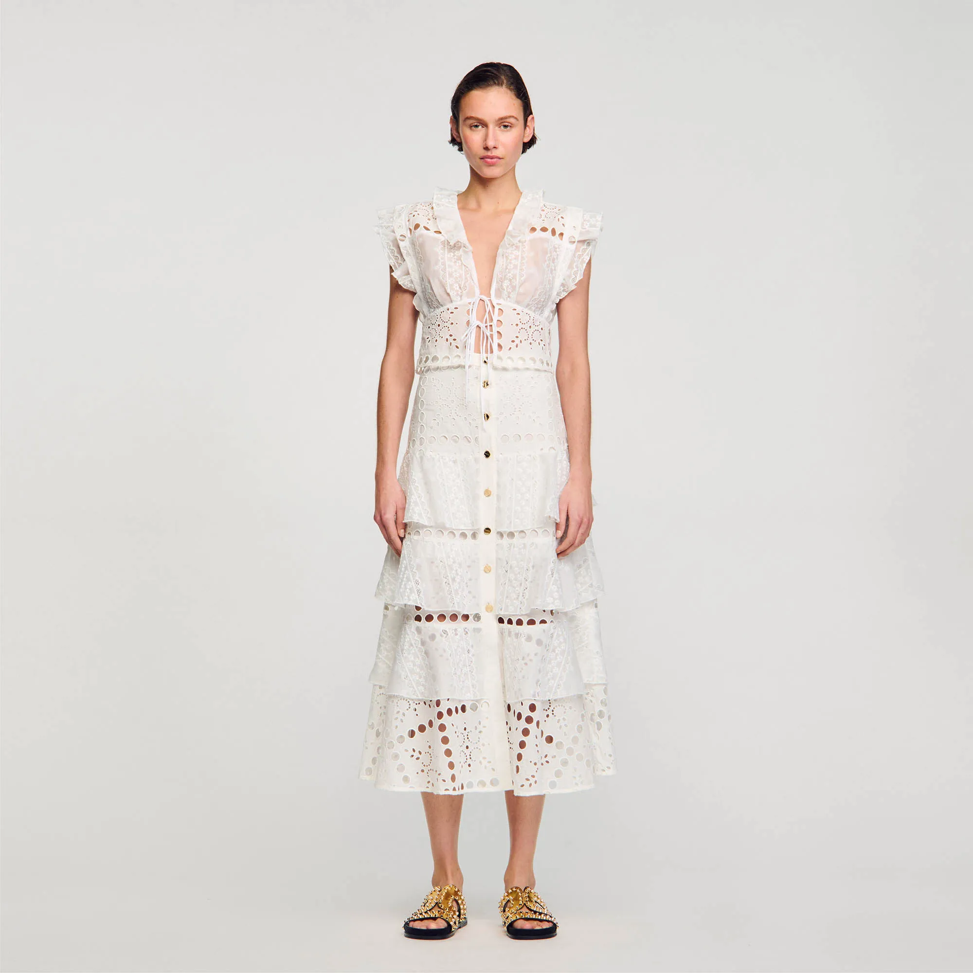 Broderie anglaise long skirt