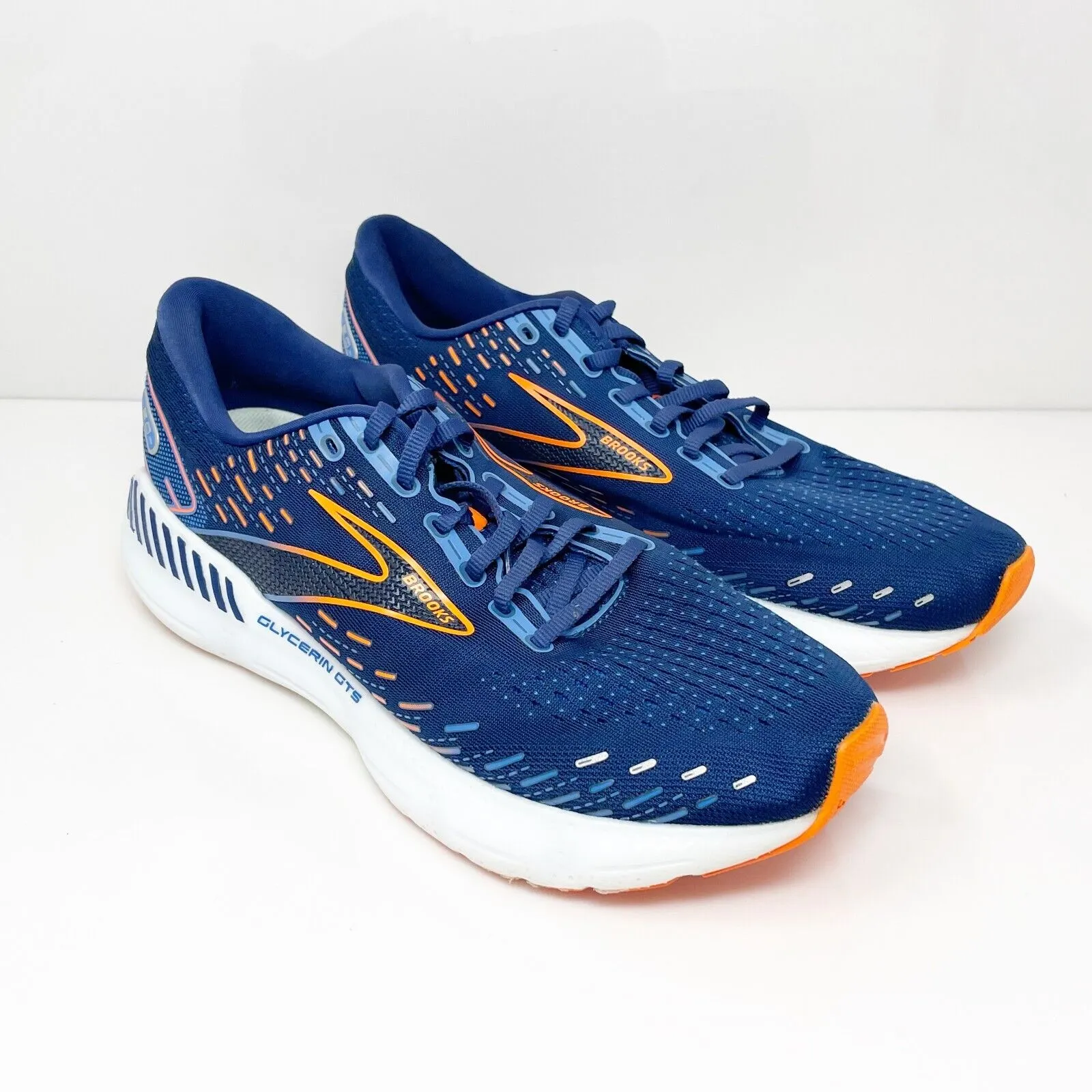 Brooks Mens Glycerin GTS 20 1103831D444 Blue Running Shoes Sneakers Size 10.5 D