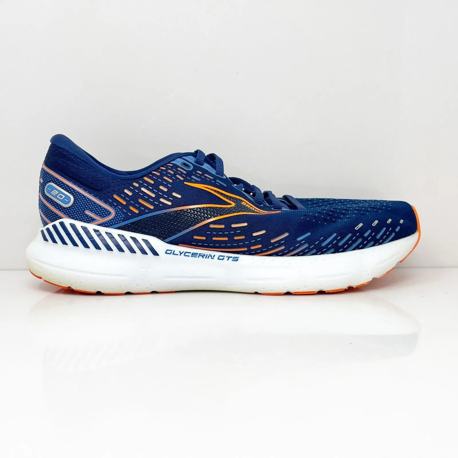 Brooks Mens Glycerin GTS 20 1103831D444 Blue Running Shoes Sneakers Size 10.5 D