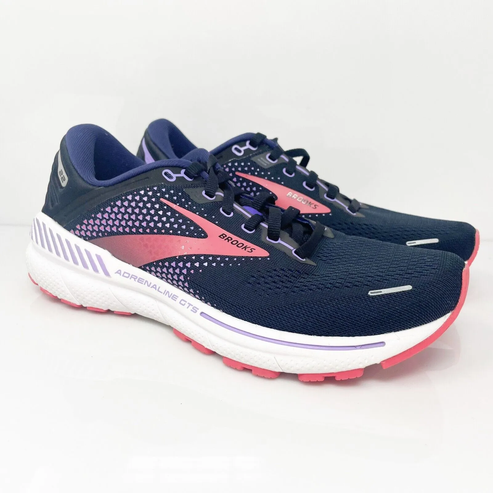 Brooks Womens Adrenaline GTS 22 1203531B080 Blue Running Shoes Sneakers Sz 9.5 B