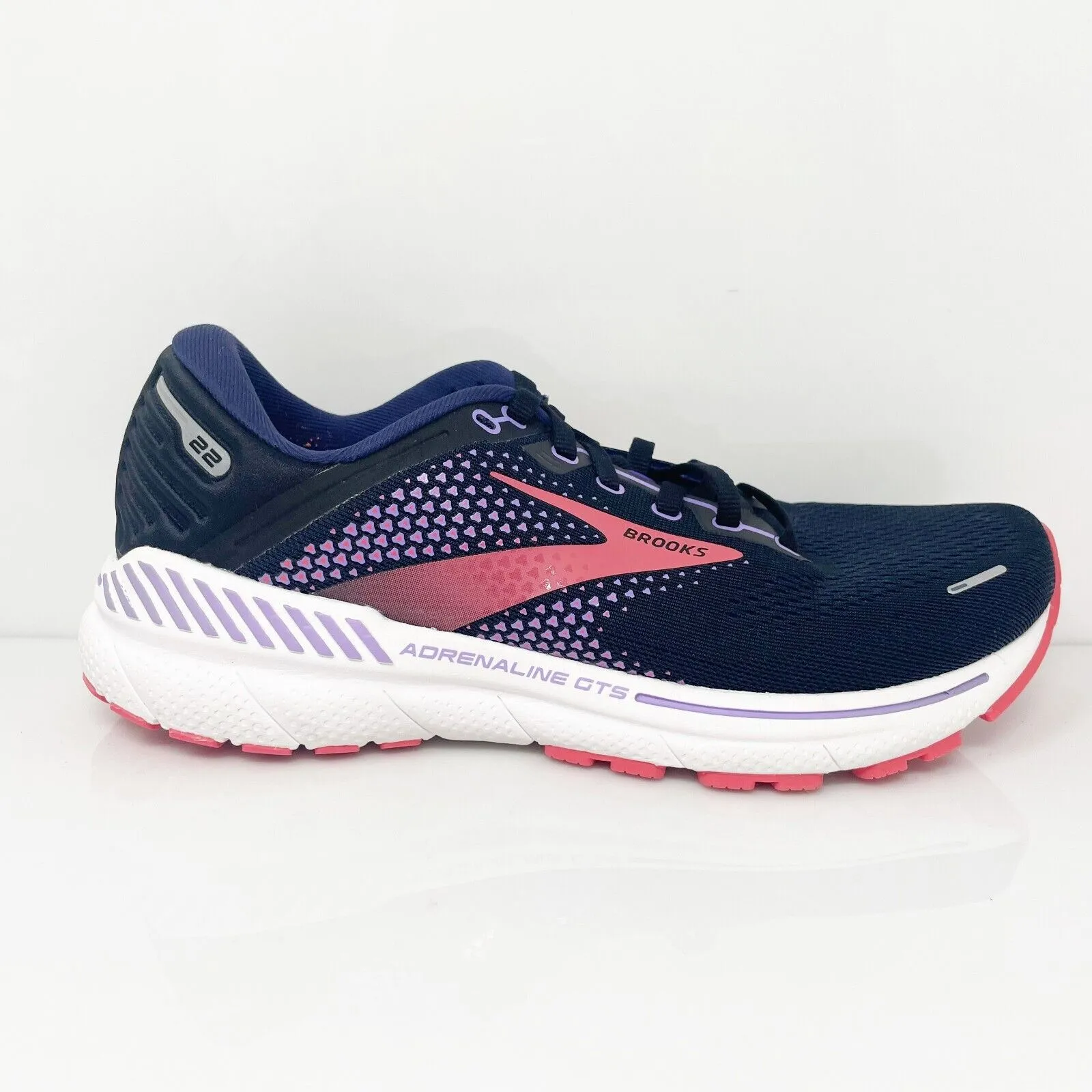 Brooks Womens Adrenaline GTS 22 1203531B080 Blue Running Shoes Sneakers Sz 9.5 B