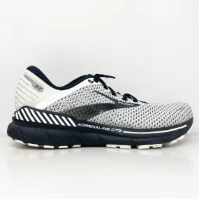 Brooks Womens Adrenaline GTS 22 1203531B135 White Running Shoes Sneakers 10.5 B