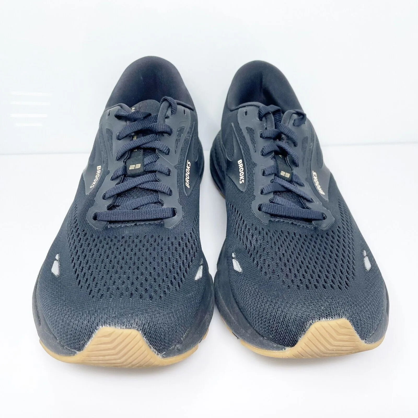 Brooks Womens Adrenaline GTS 23 1203811B056 Black Running Shoes Sneakers Sz 12 B