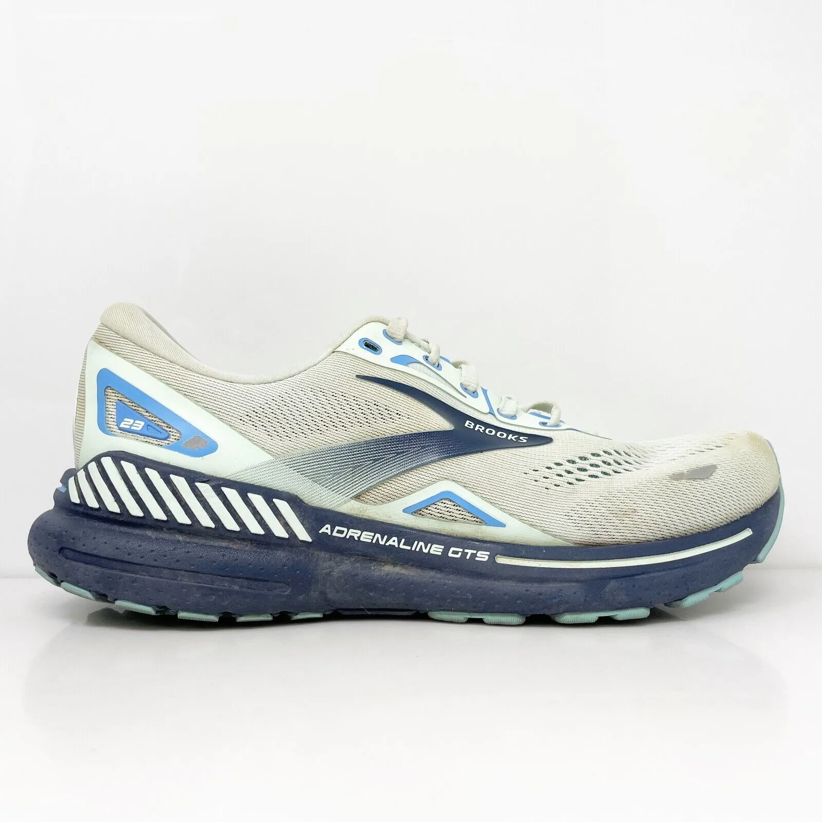 Brooks Womens Adrenaline GTS 23 1203811D471 Blue Running Shoes Sneakers Sz 10 D