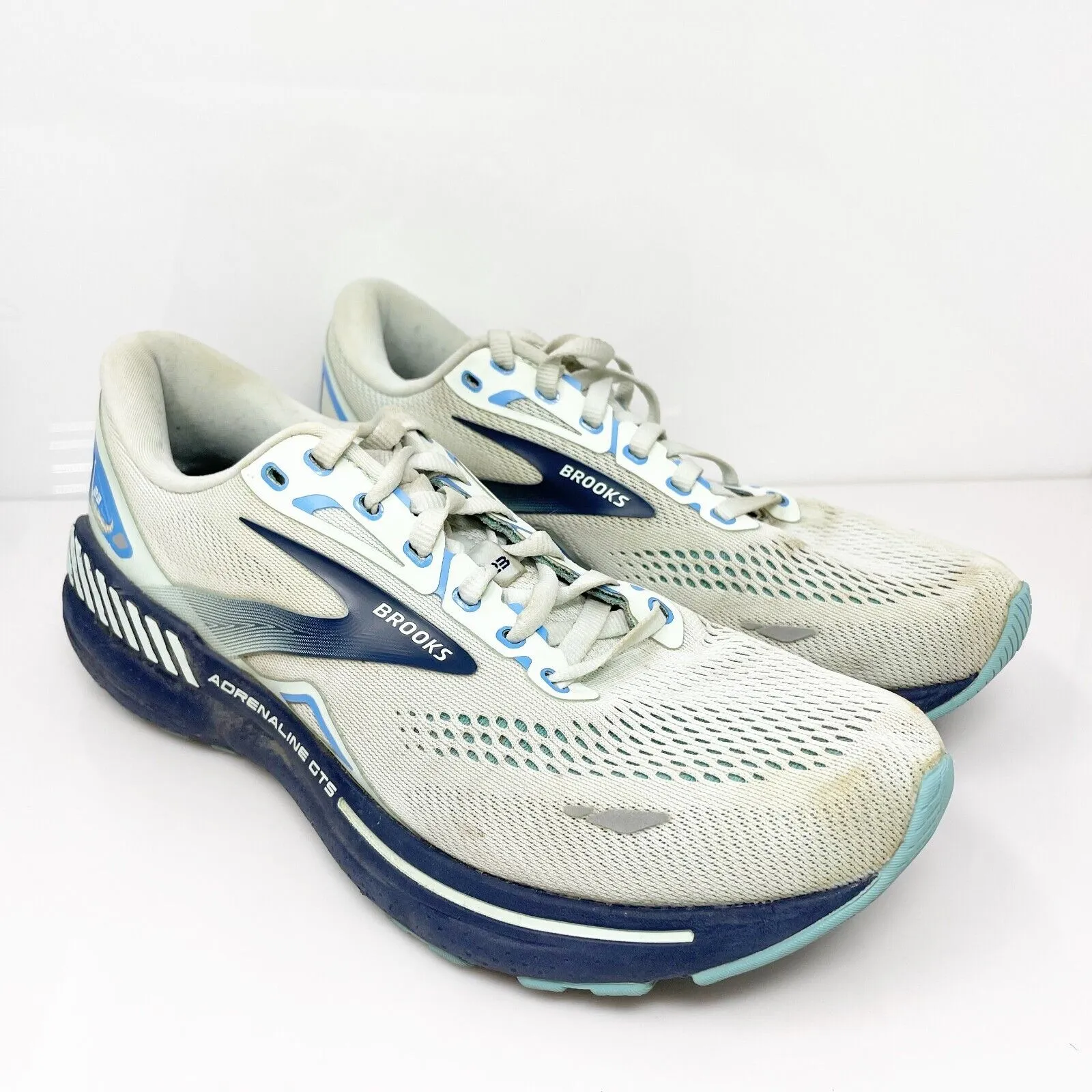 Brooks Womens Adrenaline GTS 23 1203811D471 Blue Running Shoes Sneakers Sz 10 D