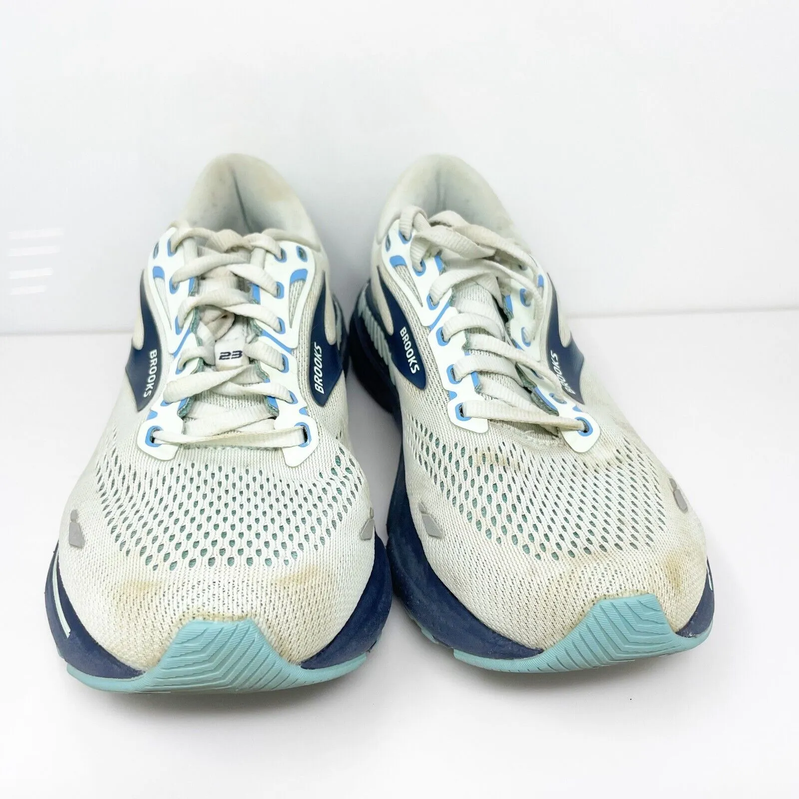 Brooks Womens Adrenaline GTS 23 1203811D471 Blue Running Shoes Sneakers Sz 10 D