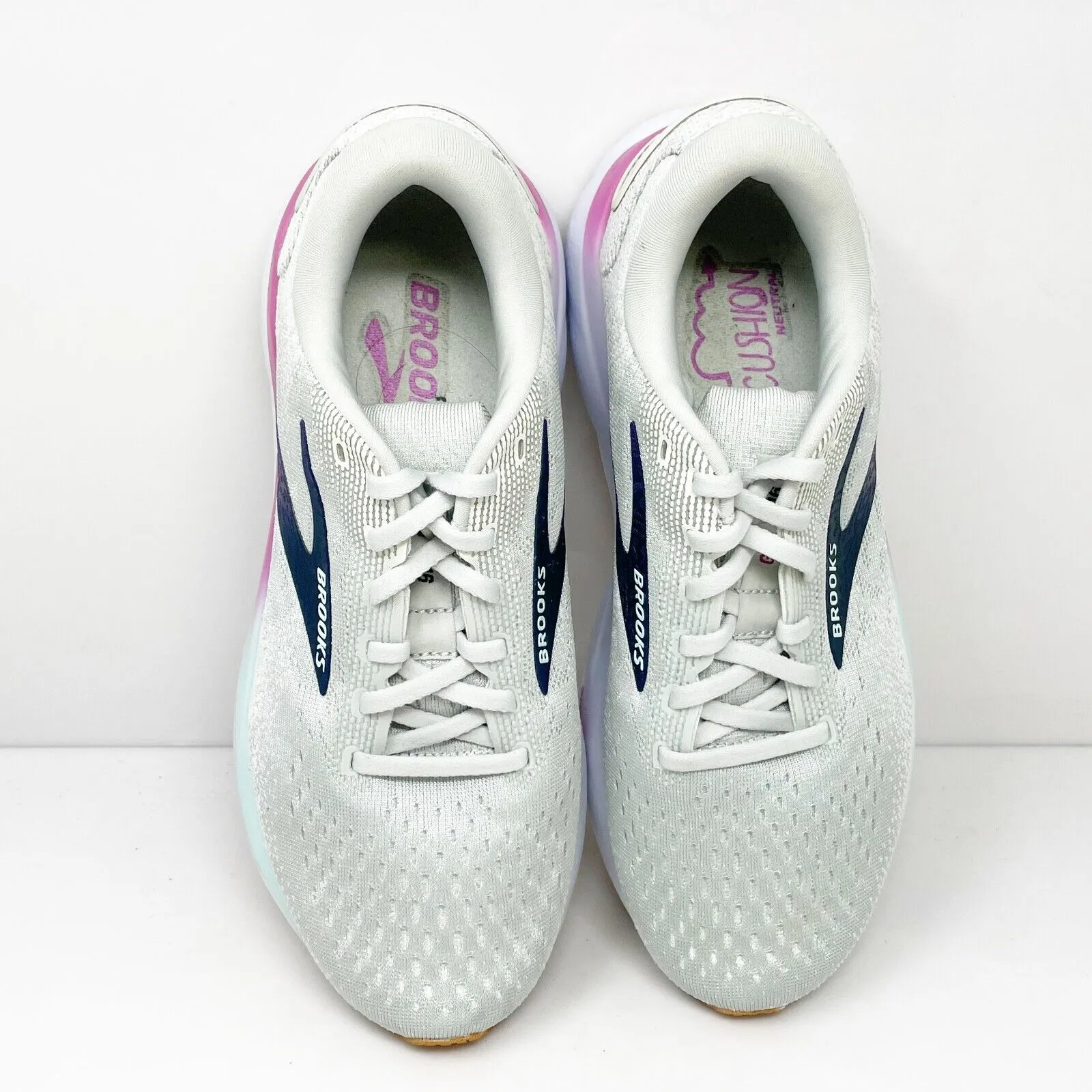 Brooks Womens Ghost 16 1204071D175 Gray Running Shoes Sneakers Size 8.5 D