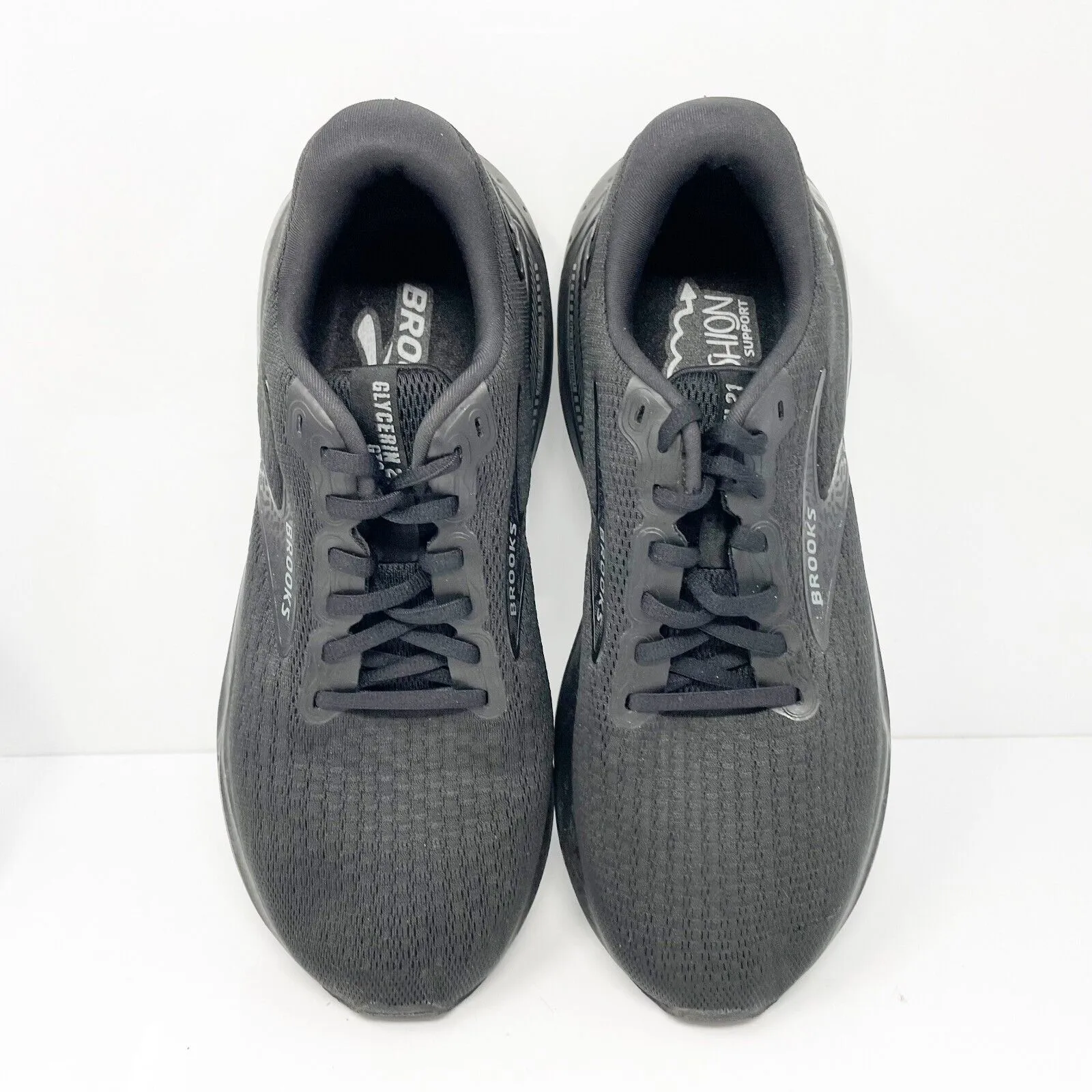 Brooks Womens Glycerin GTS 21 1204091B020 Black Running Shoes Sneakers Size 10 B