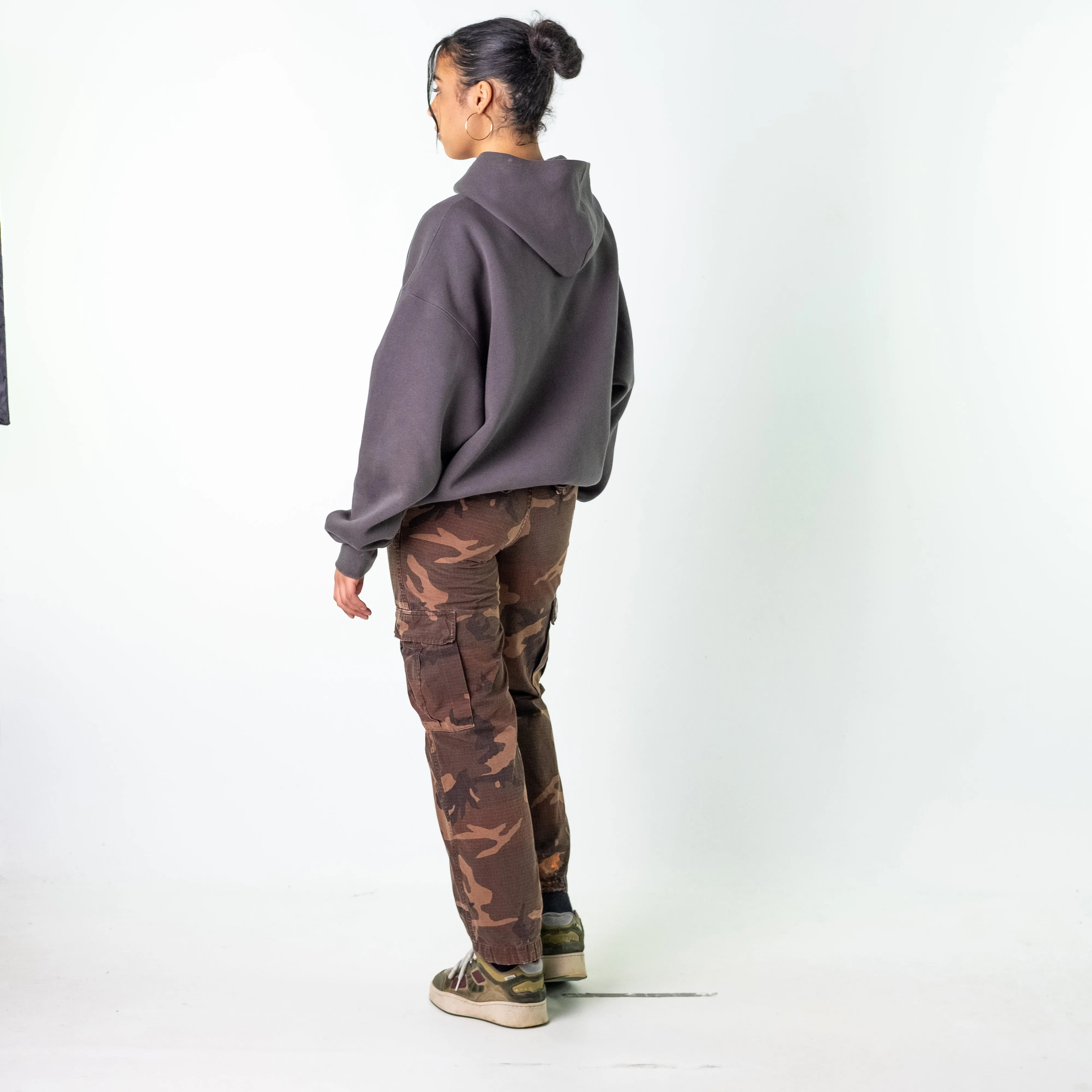 Brown 90s Carhartt Camo Cargo Skater Trousers Pants Jeans (28x30)