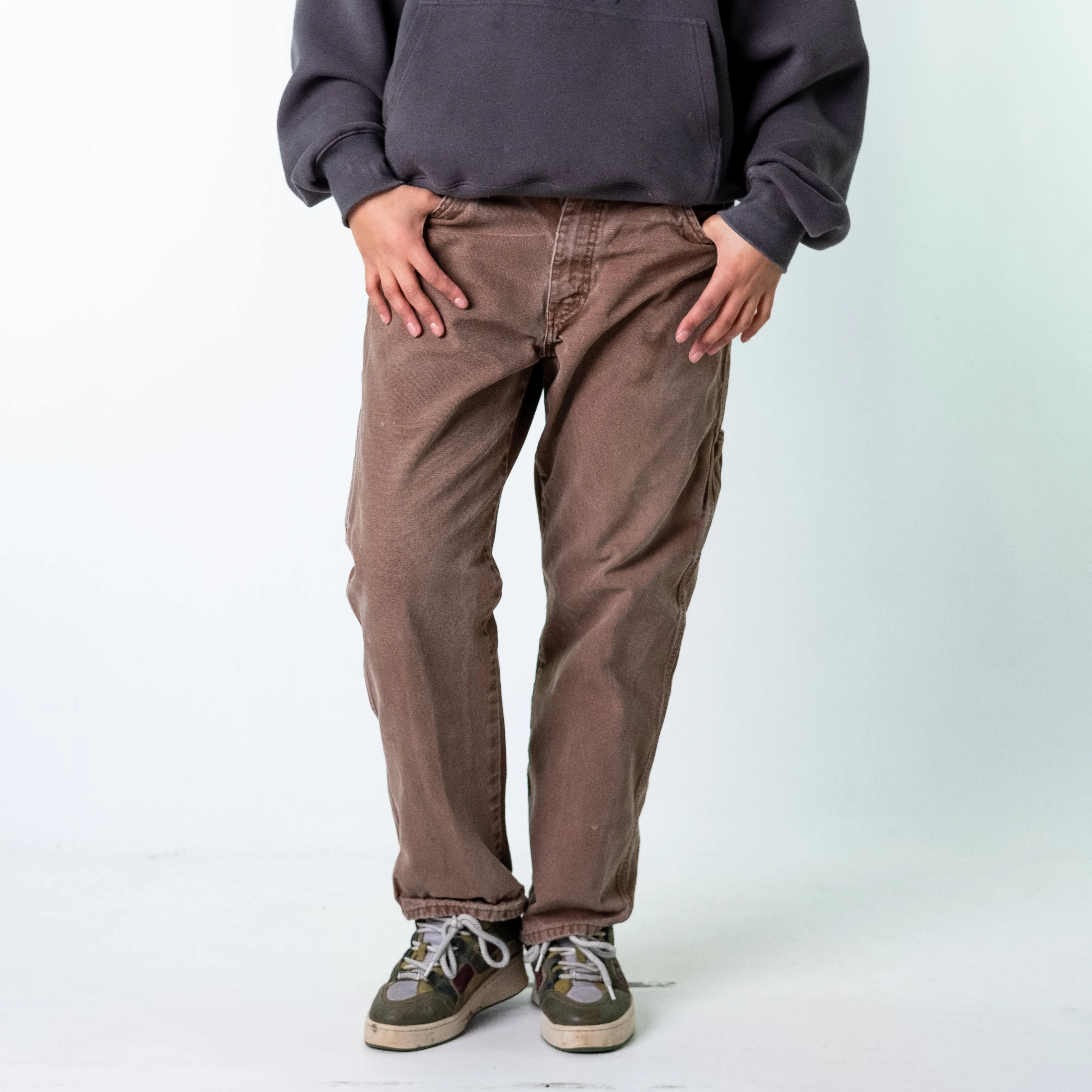 Brown 90s Dickies  Cargo Skater Trousers Pants Jeans (34x30)