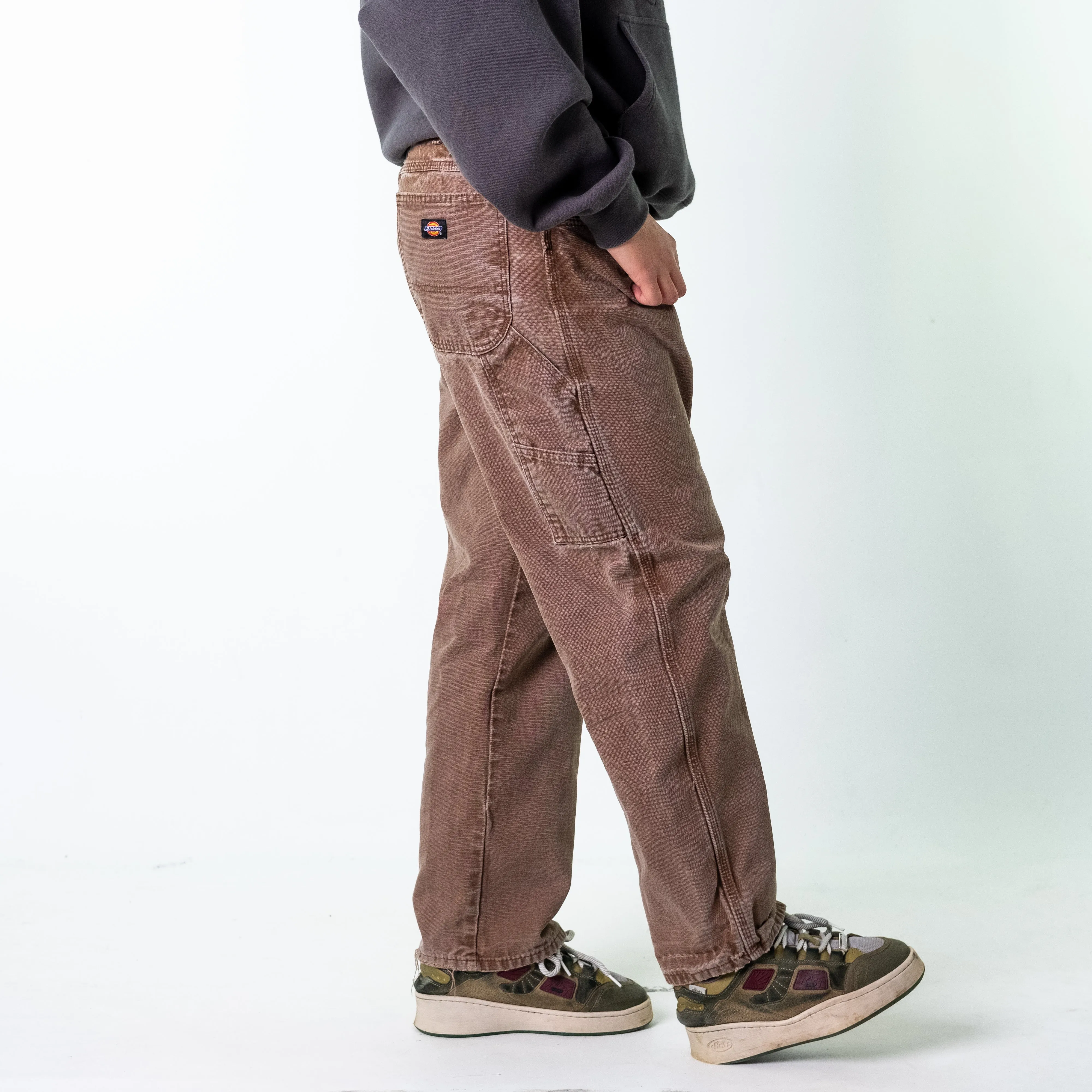 Brown 90s Dickies  Cargo Skater Trousers Pants Jeans (34x30)