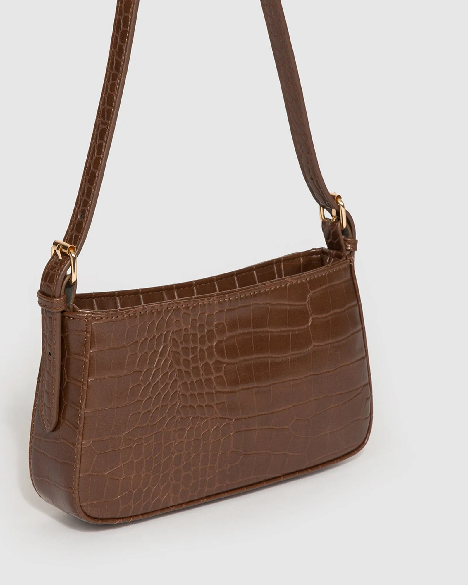 Brown Frankie Buckle Strap Shoulder Bag